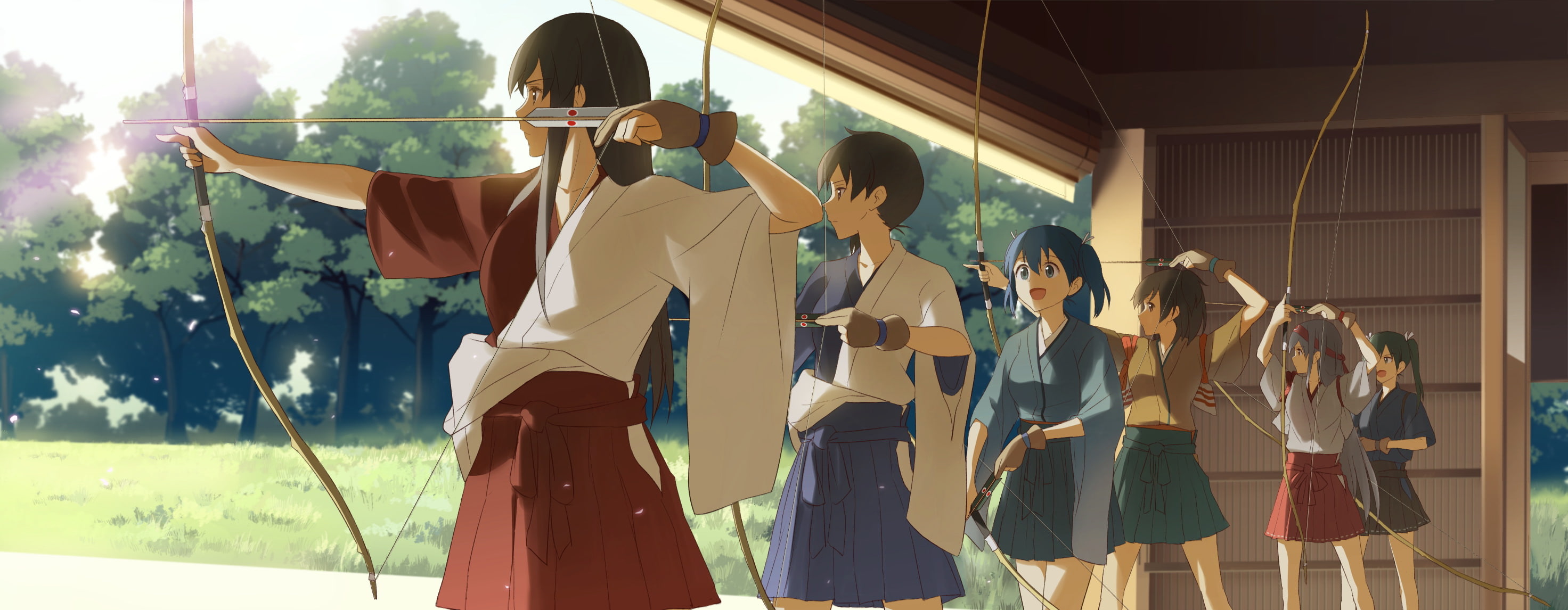 togetherness, Souryuu (KanColle), females, retail display, group of people, Hiryuu (KanColle), three quarter length, human arm, young adult, friendship, HD Wallpaper