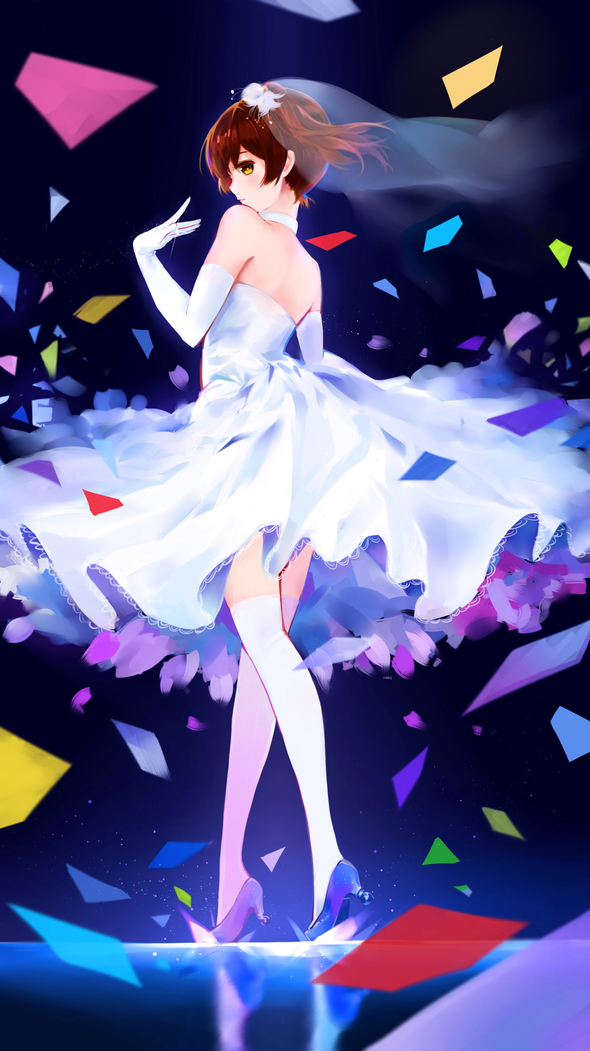 elegance, nightlife, arts culture and entertainment, anime girls, fashion model, 2K, young women, dancing, beautiful people, beauty, women, studio shot, Phone HD Wallpaper