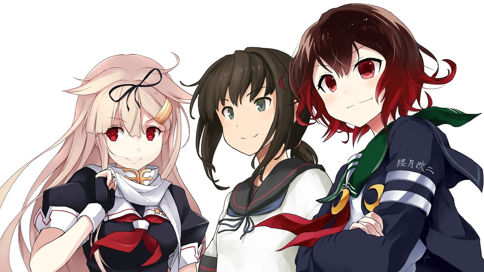Fubuki (Kancolle), Yuudachi (Kancolle), Anime, Kantai Collection, Mutsuki (Kancolle), 1080P, HD Wallpaper
