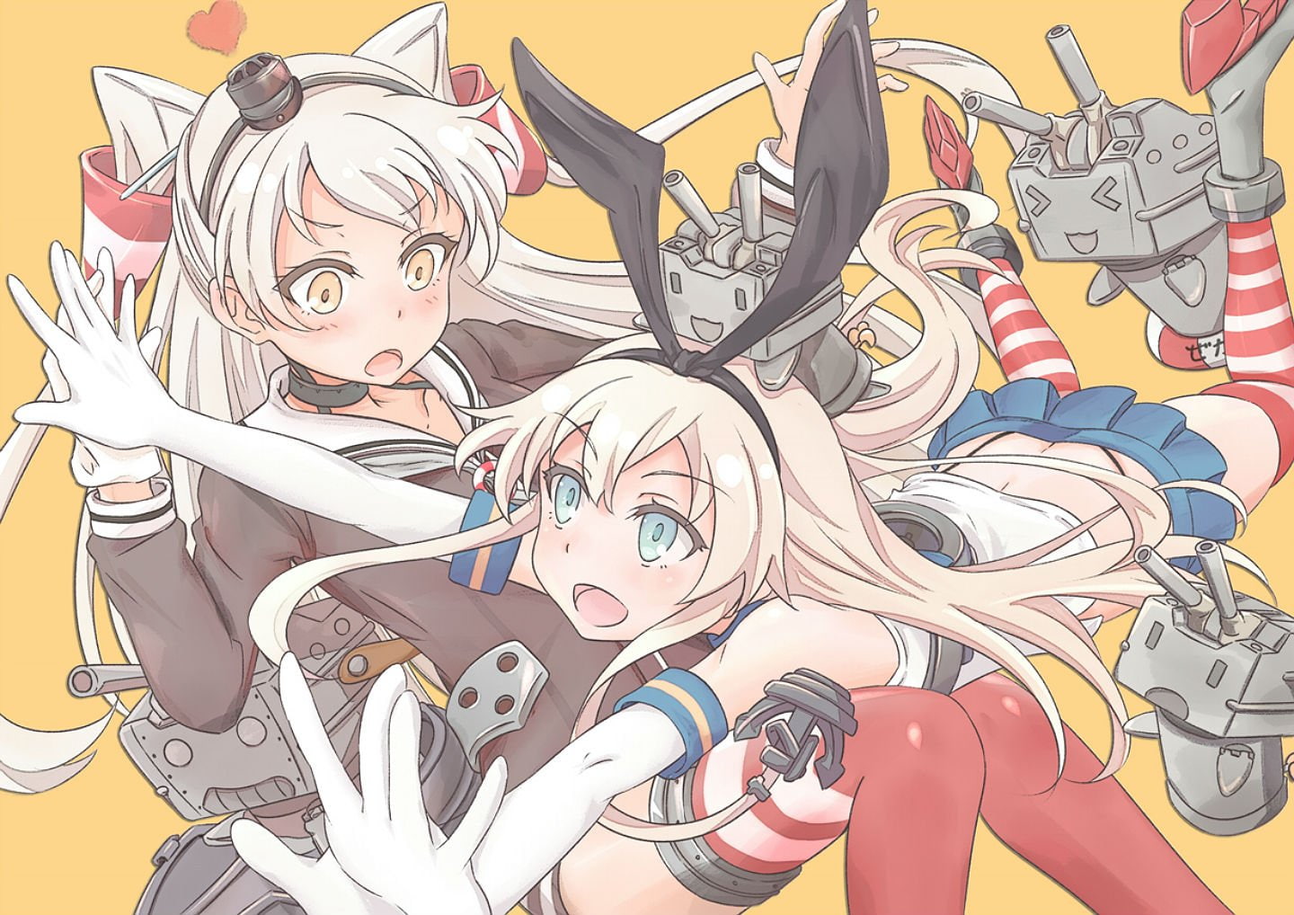 raguro, amatsukaze, rensouhou kun, kantai, kancolle, 720P, shimakaze, rensouhou chan, collection, girls, HD Wallpaper