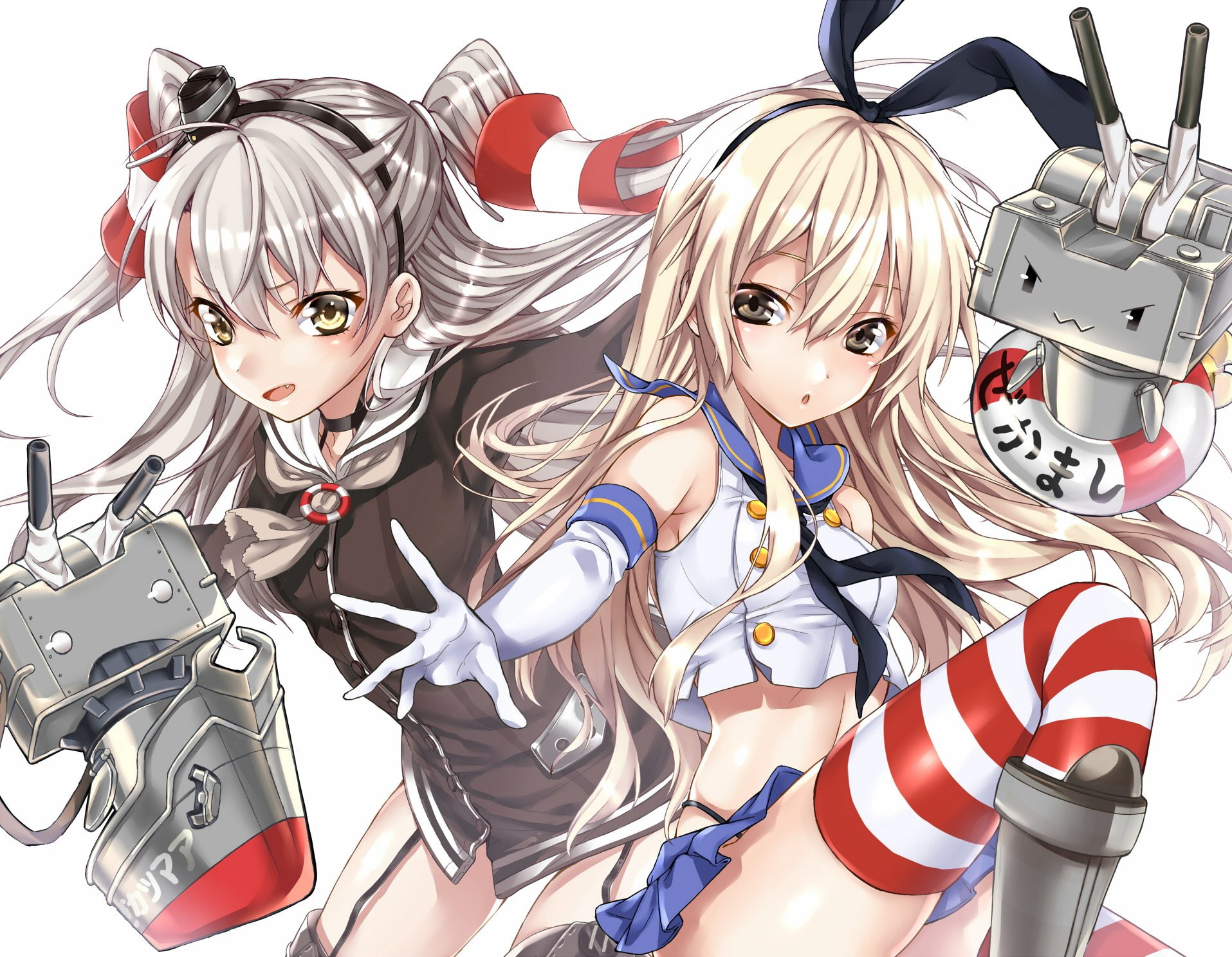 720P, Kantai Collection, Anime, Shimakaze (Kancolle), Rensouhou-chan, Amatsukaze (Kancolle), HD Wallpaper