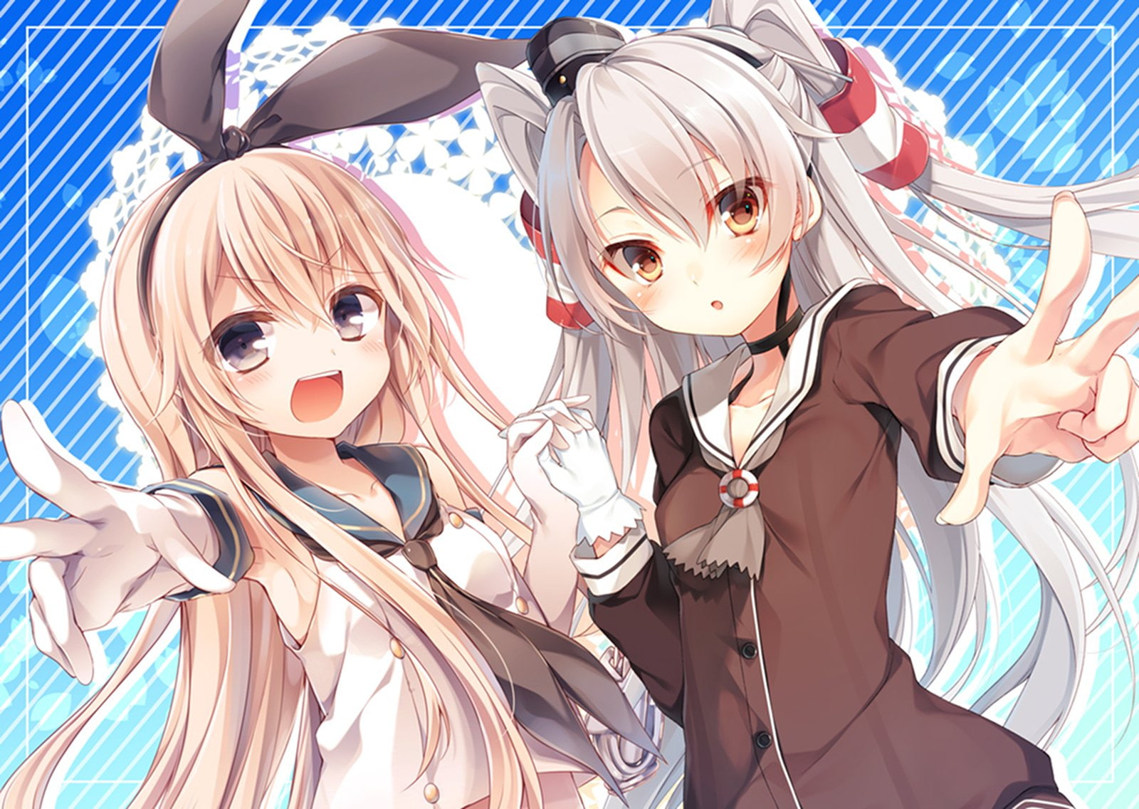 720P, Shimakaze (Kancolle), Anime, Kantai Collection, Amatsukaze (Kancolle), HD Wallpaper