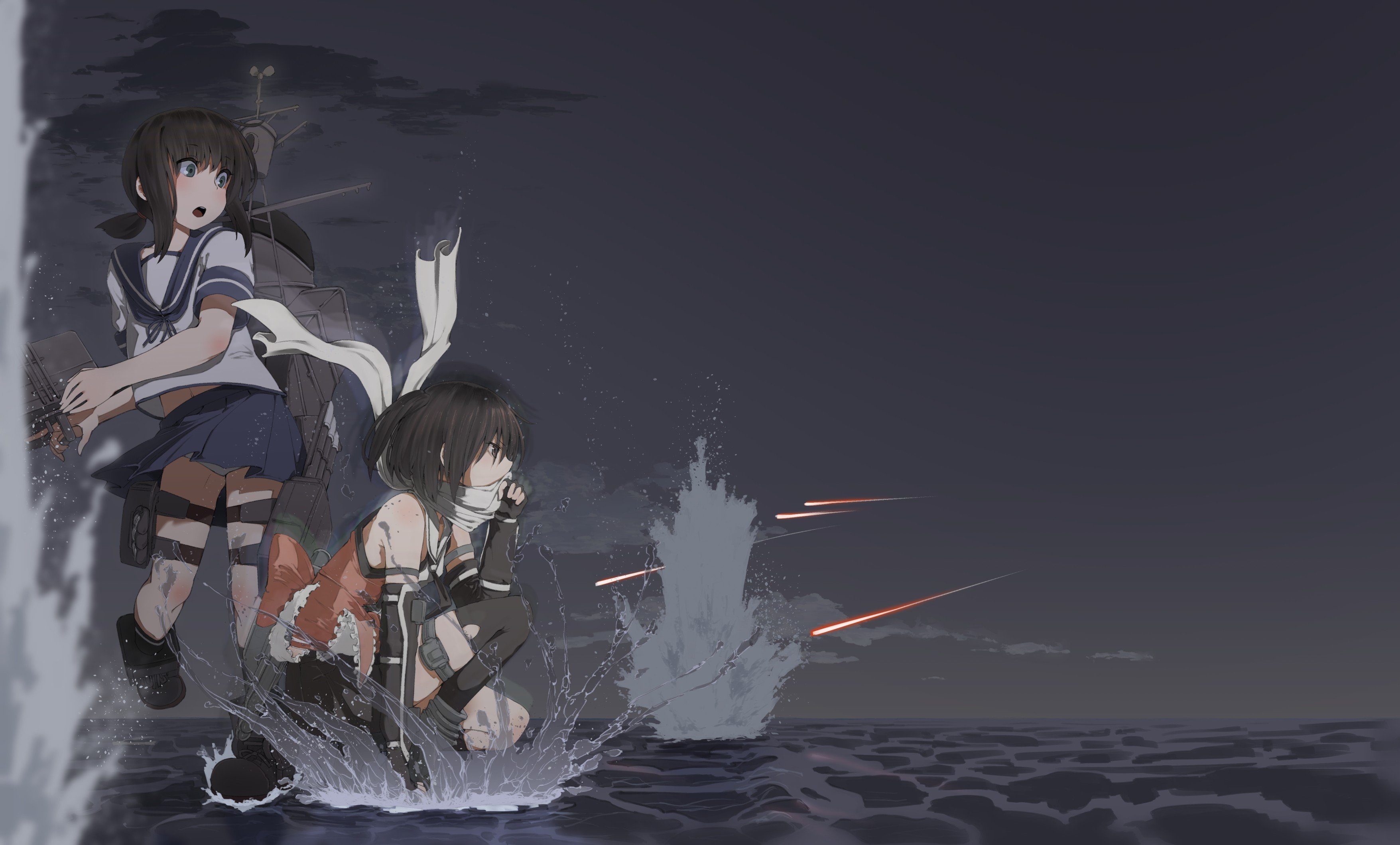 Kantai Collection, 2K, Sendai (KanColle), Fubuki (KanColle), HD Wallpaper
