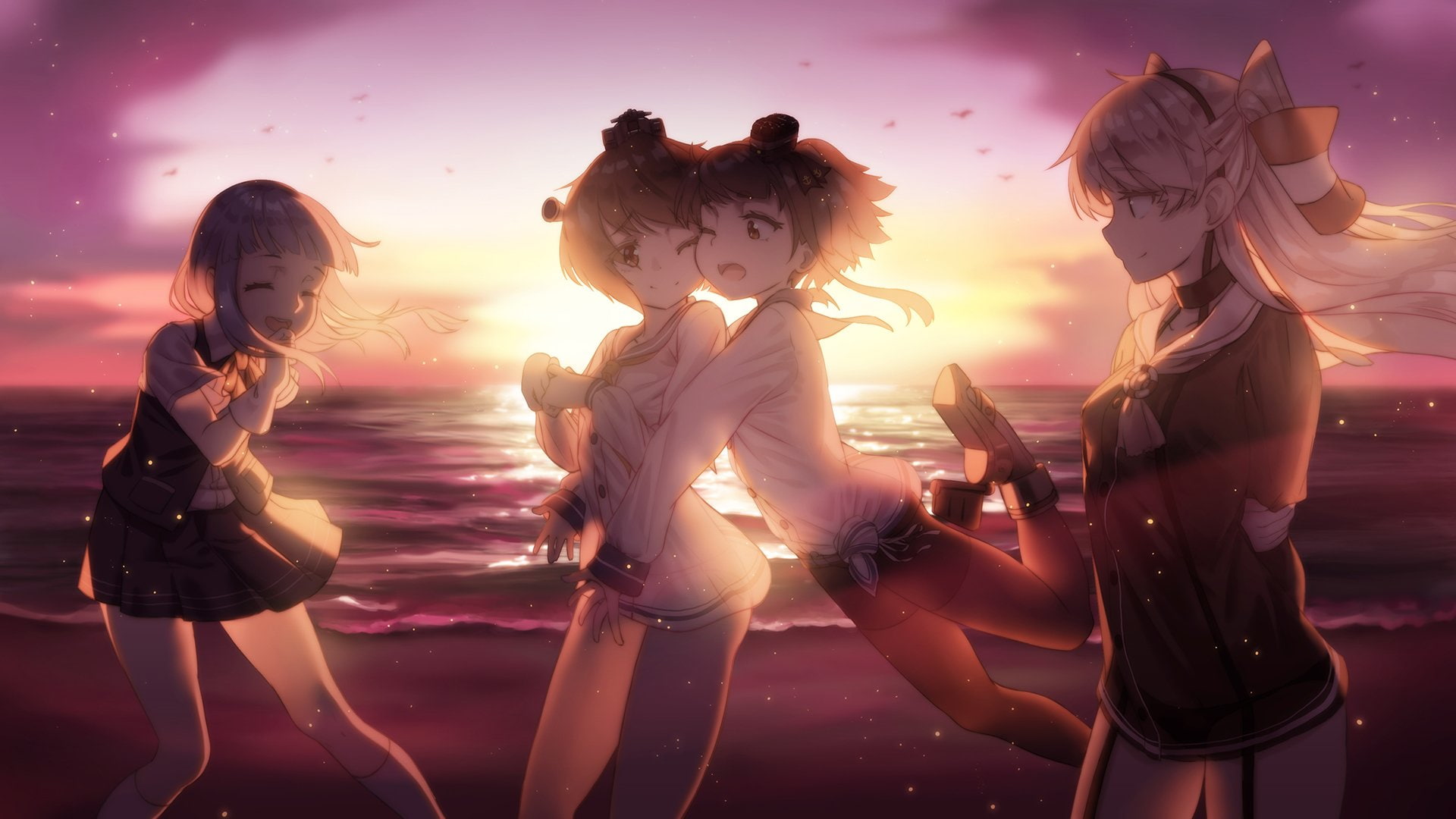 1080P, Yukikaze (Kancolle), Hatsukaze (Kancolle), Tokitsukaze (Kancolle), Anime, Amatsukaze (Kancolle), Kantai Collection, HD Wallpaper