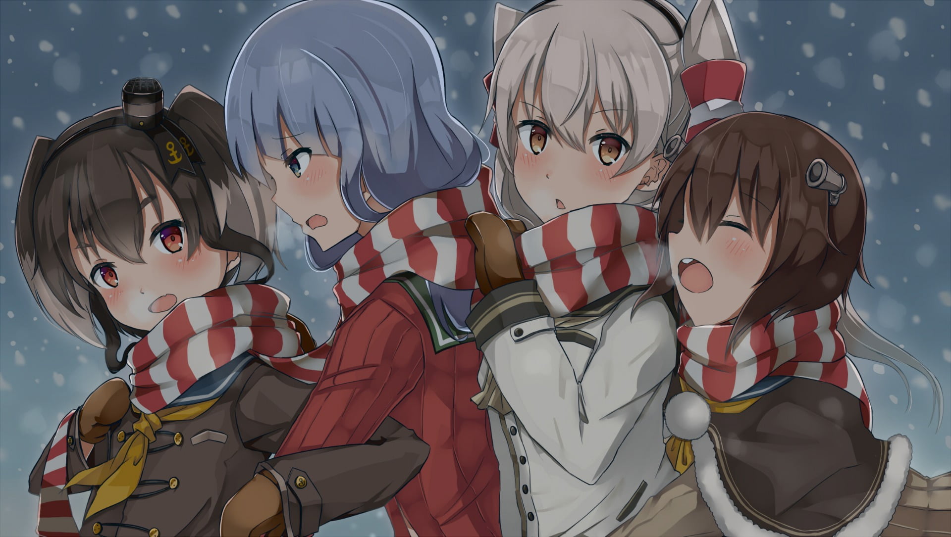 costume, outdoors, mask - disguise, Anime, 1080P, human representation, Tokitsukaze (Kancolle), lifestyles, Yukikaze (Kancolle), mask, Kantai Collection, HD Wallpaper