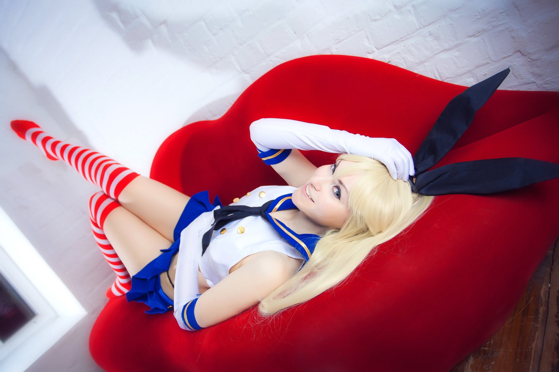 1080P, Blonde, Kantai Collection, Cosplay, Women, Shimakaze (Kancolle), HD Wallpaper