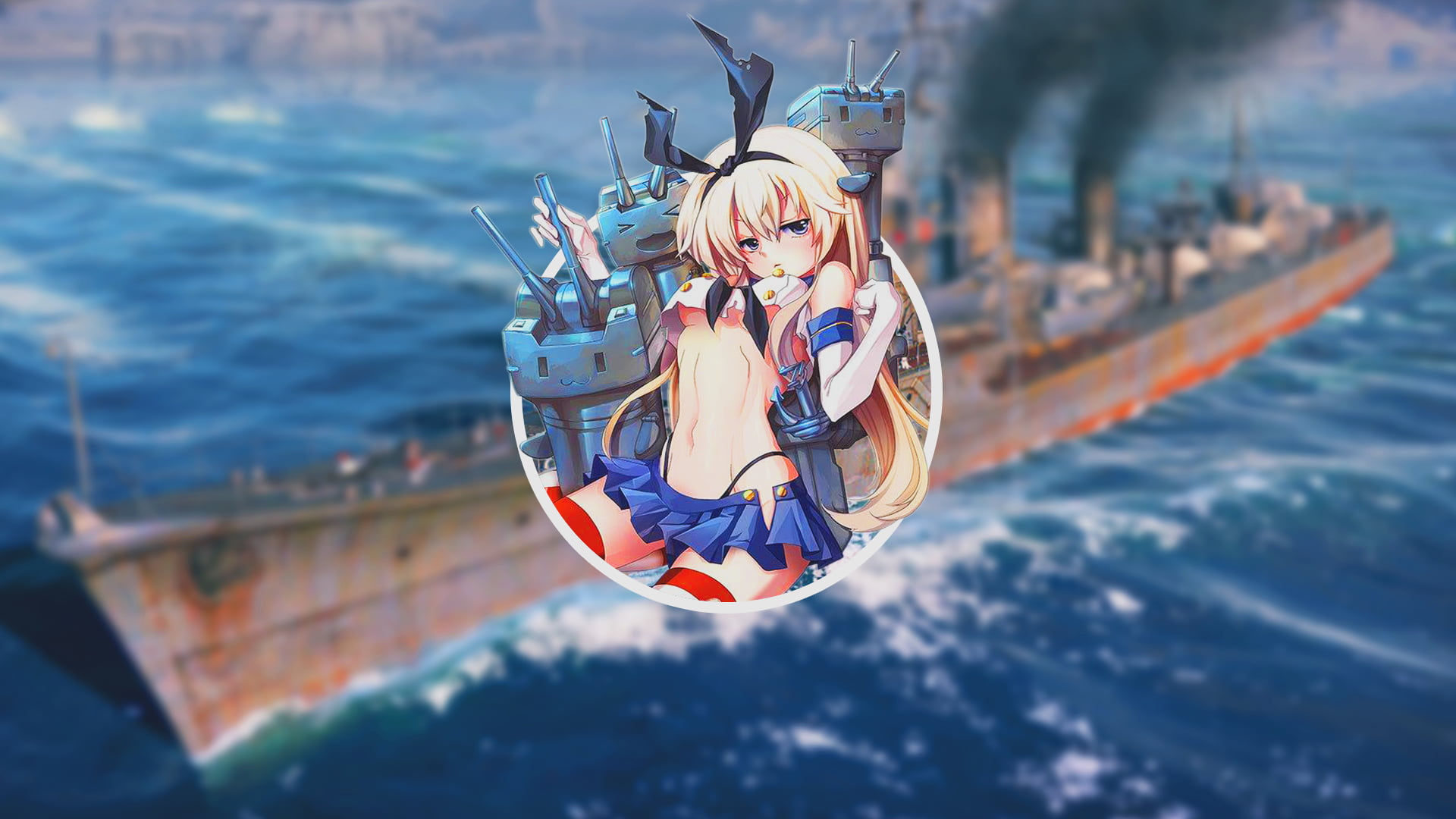 1080P, Shimakaze (Kancolle), anime girls, Kantai Collection, anime, HD Wallpaper