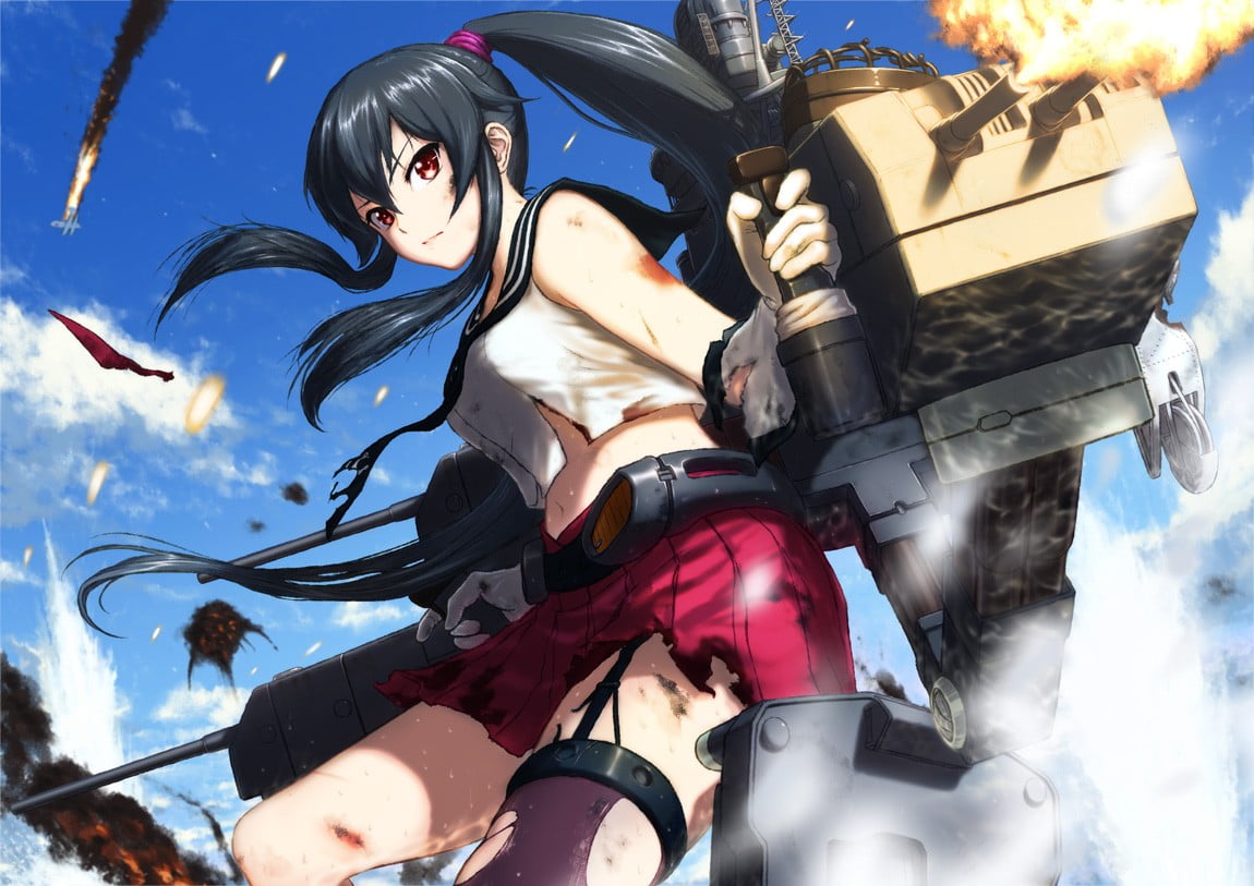 low angle view, leisure activity, people, close-up, human representation, Kantai Collection, sunlight, 480P, day, nature, sky, women, cloud - sky, outdoors, HD Wallpaper
