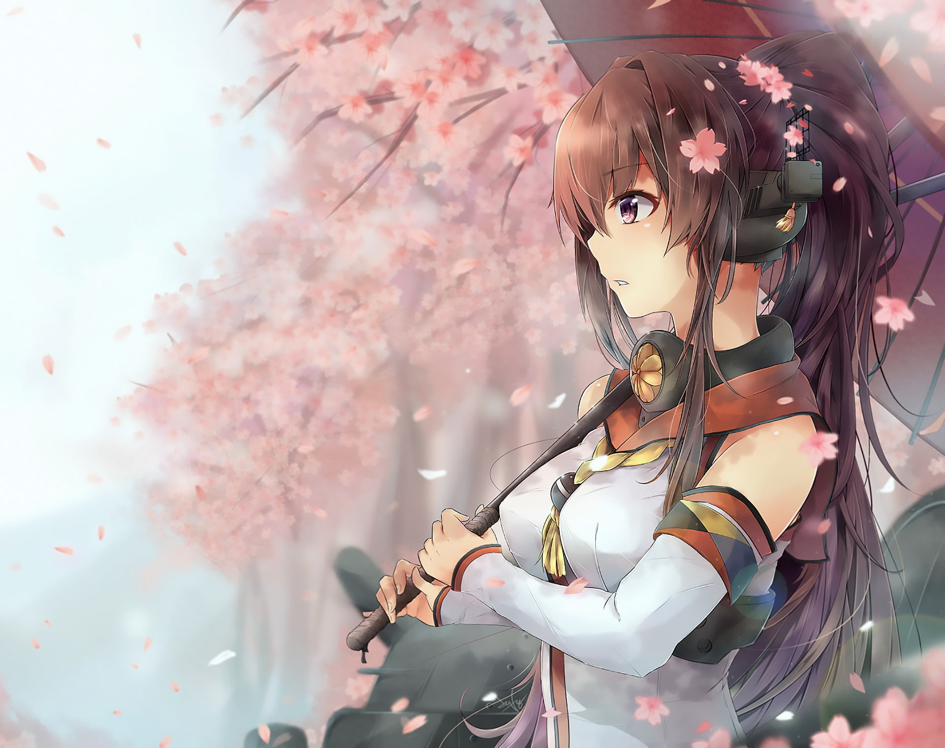 Yamato (Kancolle), Anime, 1080P, Kantai Collection, HD Wallpaper