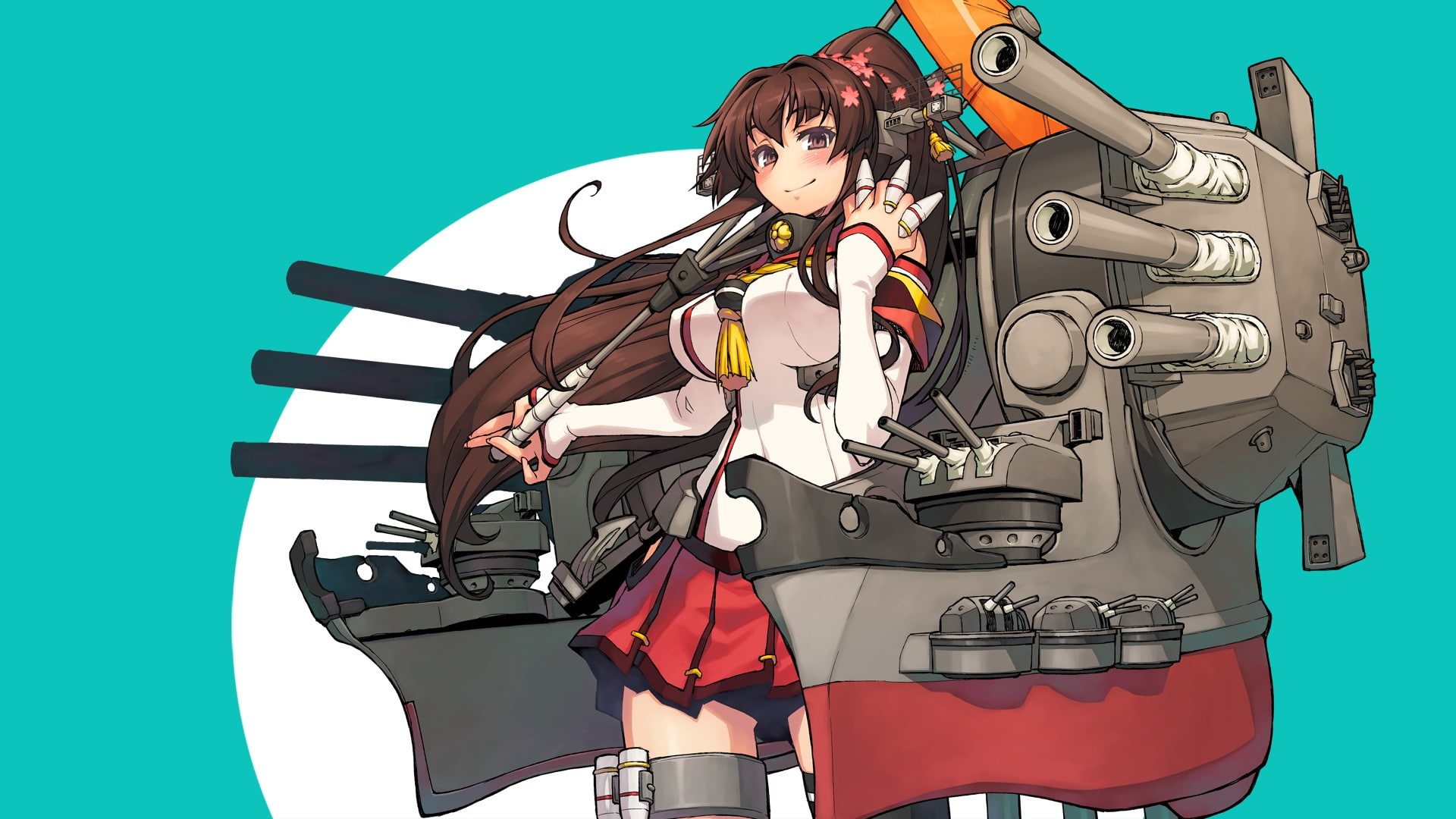 Kantai Collection, anime girls, Yamato (KanColle), 1080P, anime, HD Wallpaper