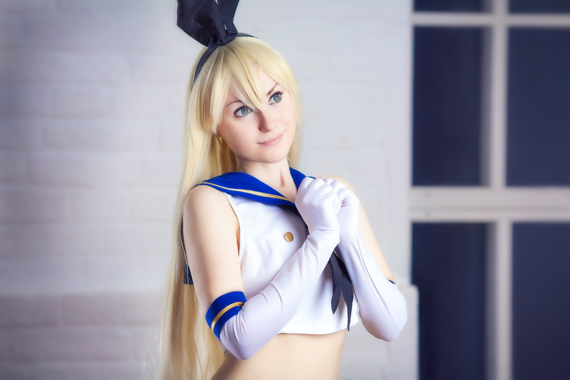 Shimakaze (Kancolle), Cosplay, Kantai Collection, Women, Blonde, 1080P, HD Wallpaper