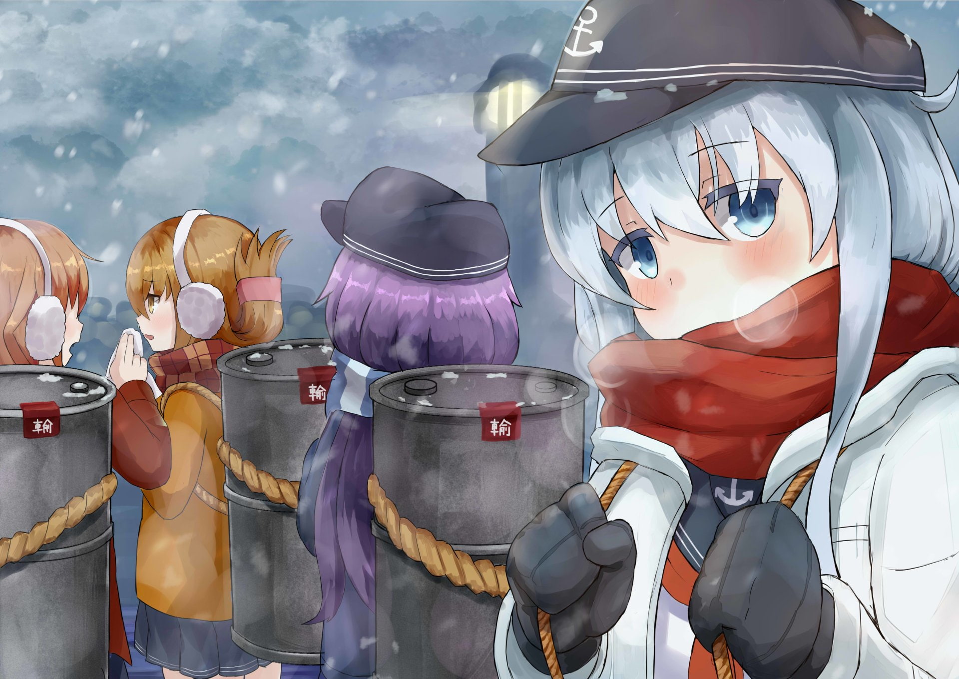 1080P, Ikazuchi (Kancolle), Akatsuki (KanColle), Anime, Kantai Collection, Hibiki (Kancolle), Inazuma (Kancolle), HD Wallpaper