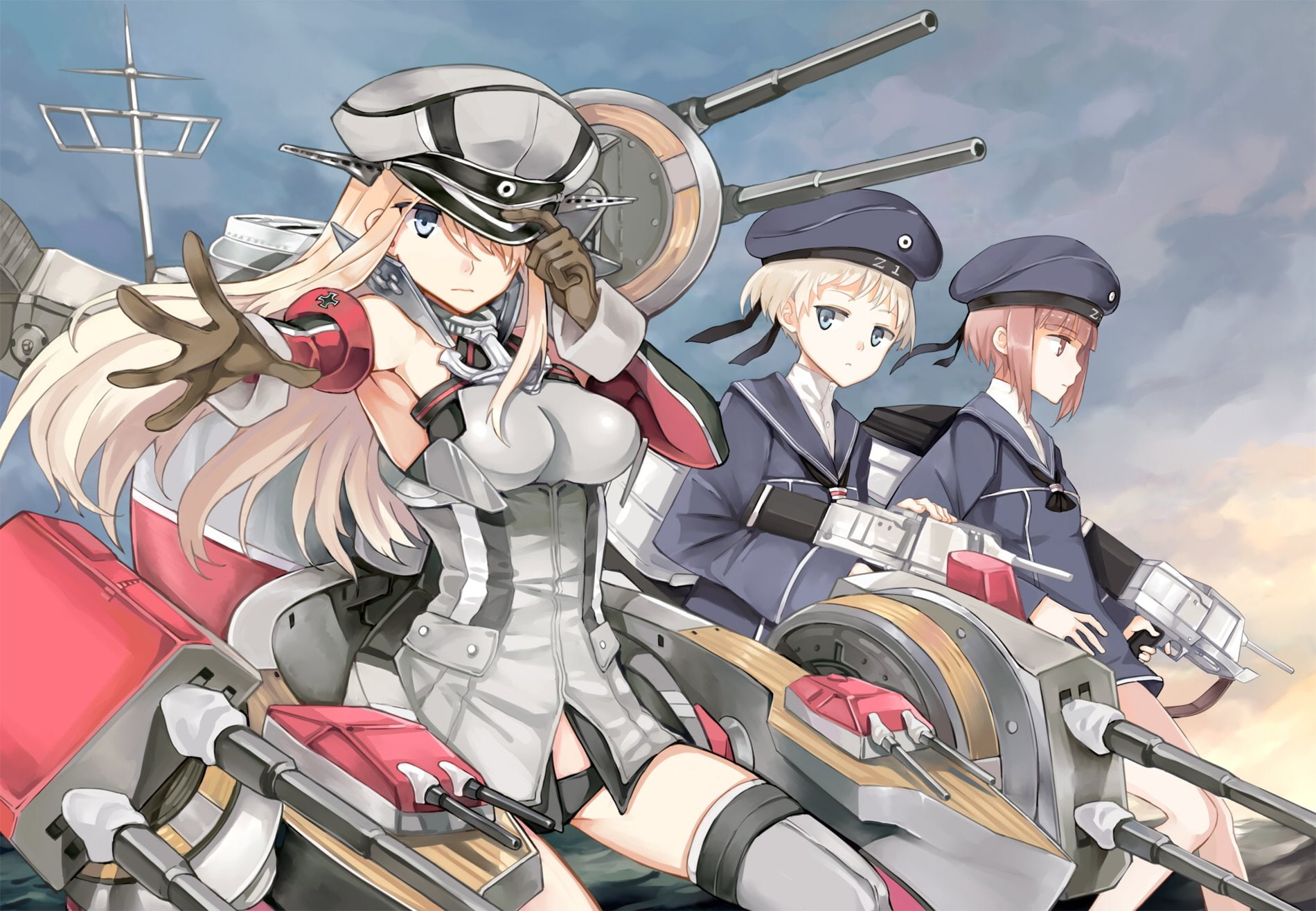 hao, kantai, patinnko, bismarck, collection, 720P, max, kancolle, leberecht, schultz, maass, HD Wallpaper