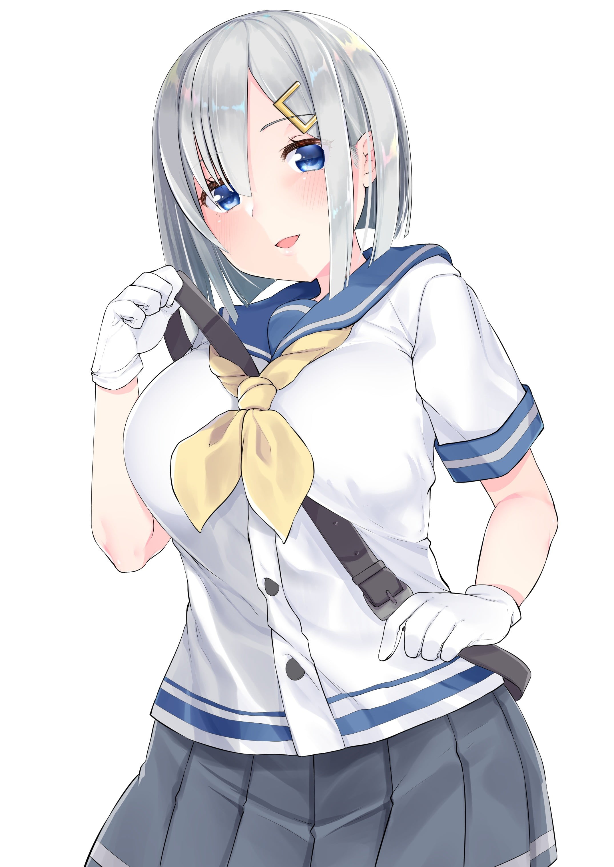 beautiful people, one person, Kantai Collection, fashion, young adult, illustration, young women, women, adult, school uniform, cut out, garment, females, Phone HD Wallpaper