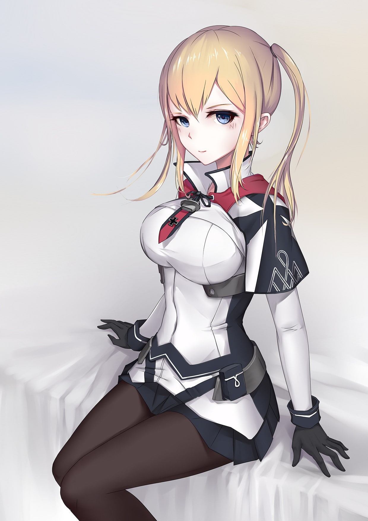 Graf Zeppelin (KanColle), Kantai Collection, blonde, 720P, long hair, blue eyes, anime, anime girls, Phone HD Wallpaper