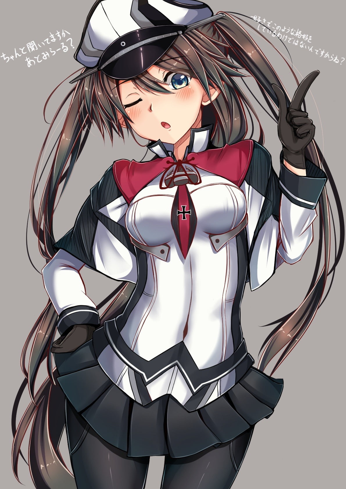 brunette, cosplay, 720P, long hair, uniform, Graf Zeppelin (KanColle), Kantai Collection, Houshou (KanColle), anime girls, anime, Phone HD Wallpaper