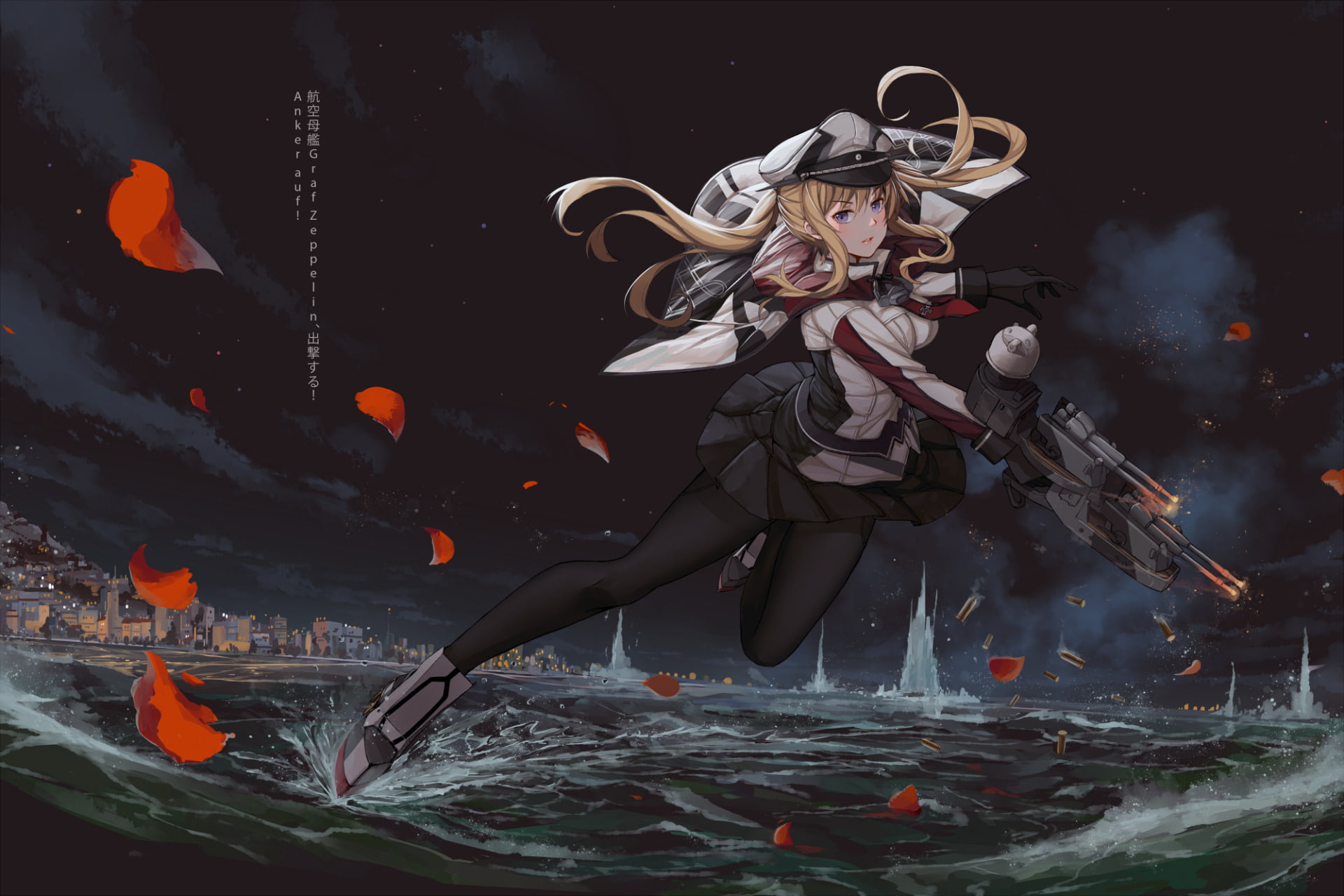 Anime, Graf Zeppelin (Kancolle), Kantai Collection, 1080P, HD Wallpaper