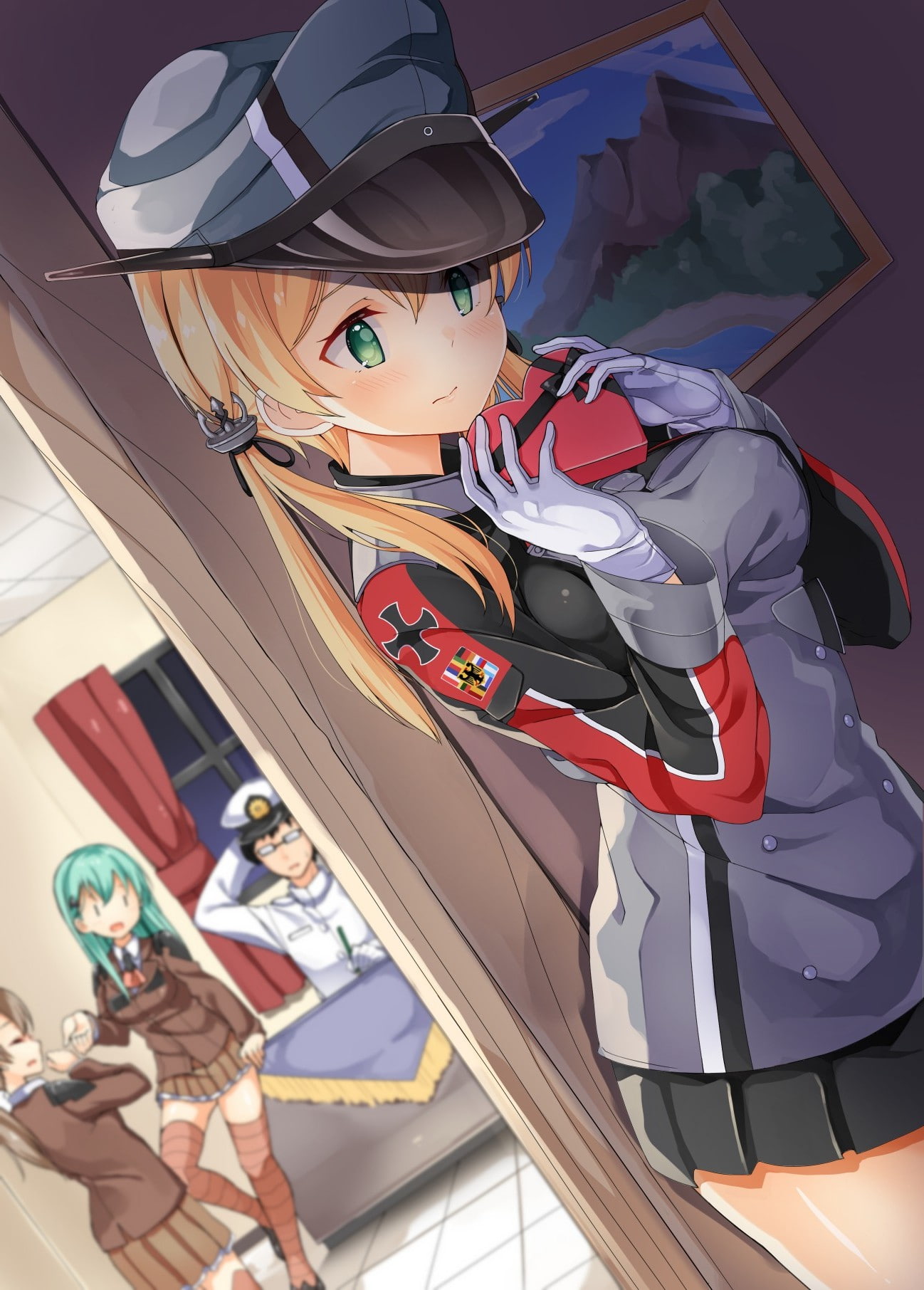 720P, Anime Girls, anime, Prinz Eugen (KanColle), Kantai Collection, Phone HD Wallpaper