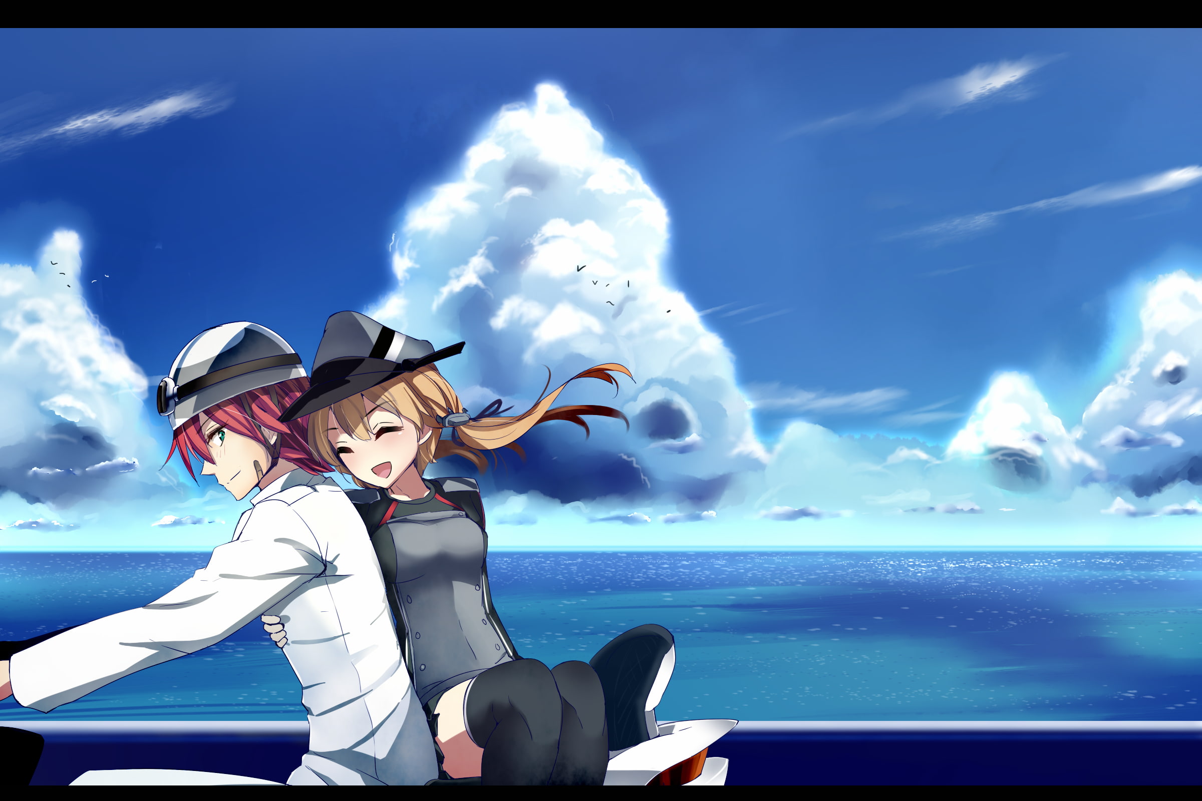 Anime, 1080P, Kantai Collection, Admiral (Kancolle), Prinz Eugen (Kancolle), HD Wallpaper
