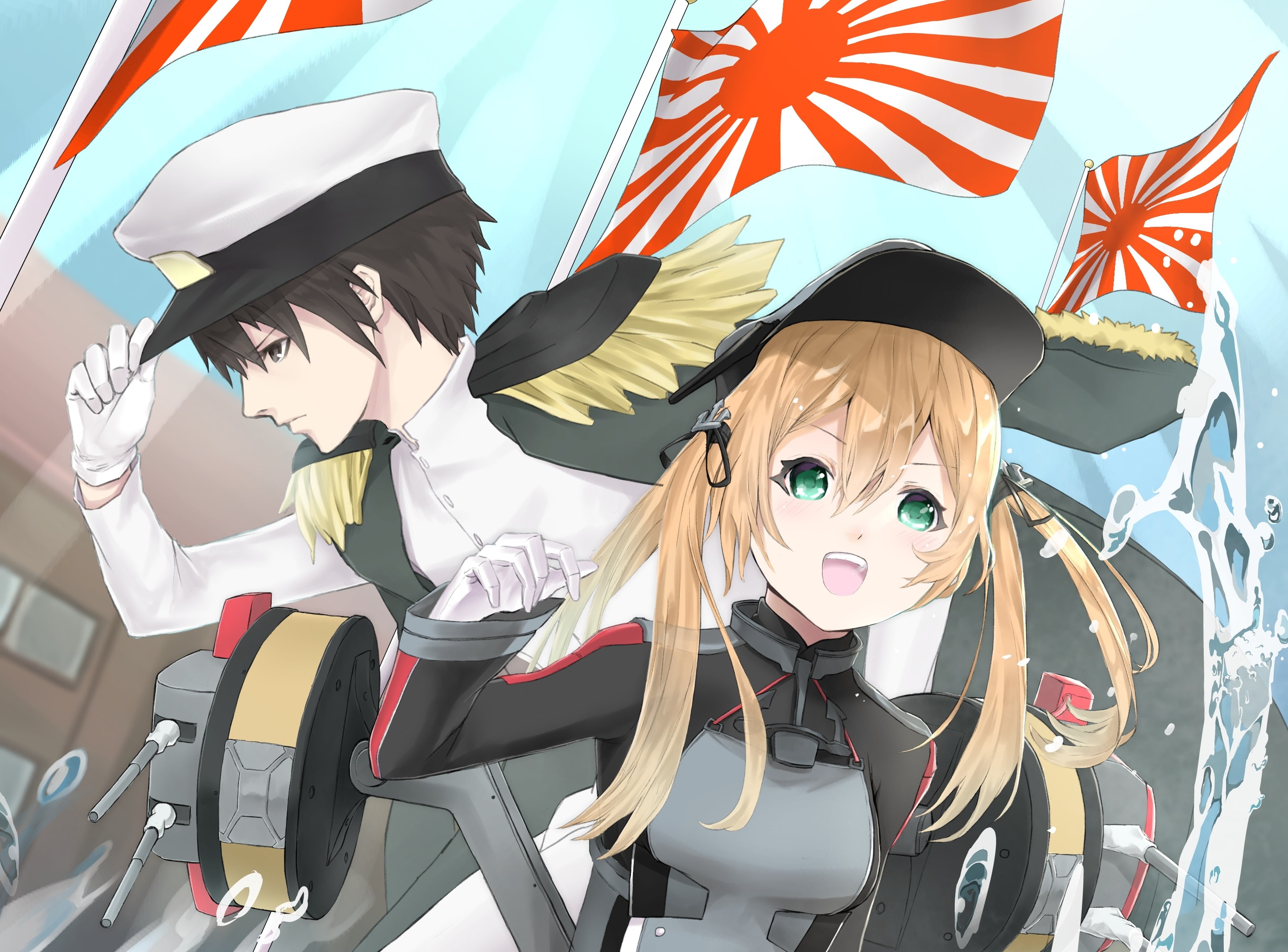Prinz Eugen (Kancolle), Kantai Collection, Anime, Admiral (Kancolle), 2K, HD Wallpaper