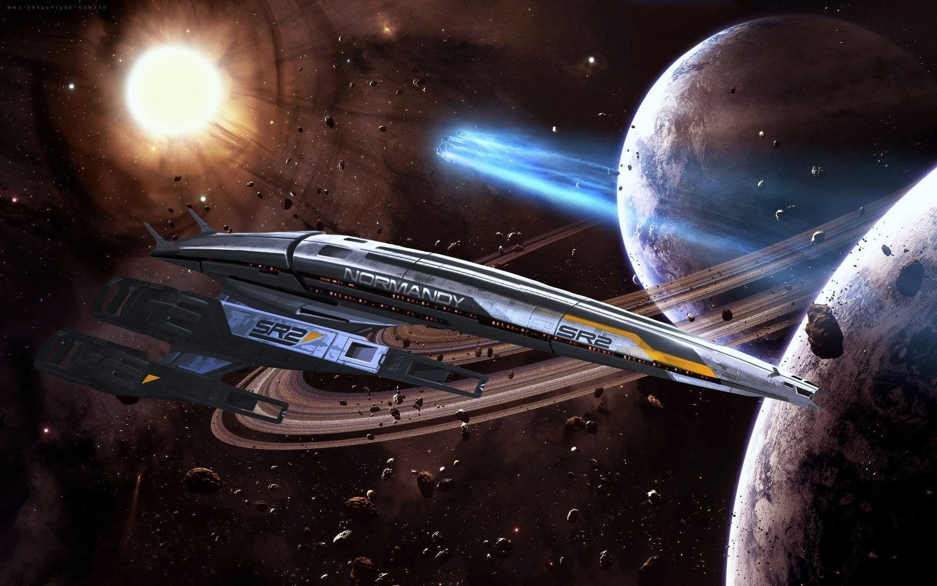 1080P, Mass Effect, Mass Effect 3, Normandy SR-2, HD Wallpaper