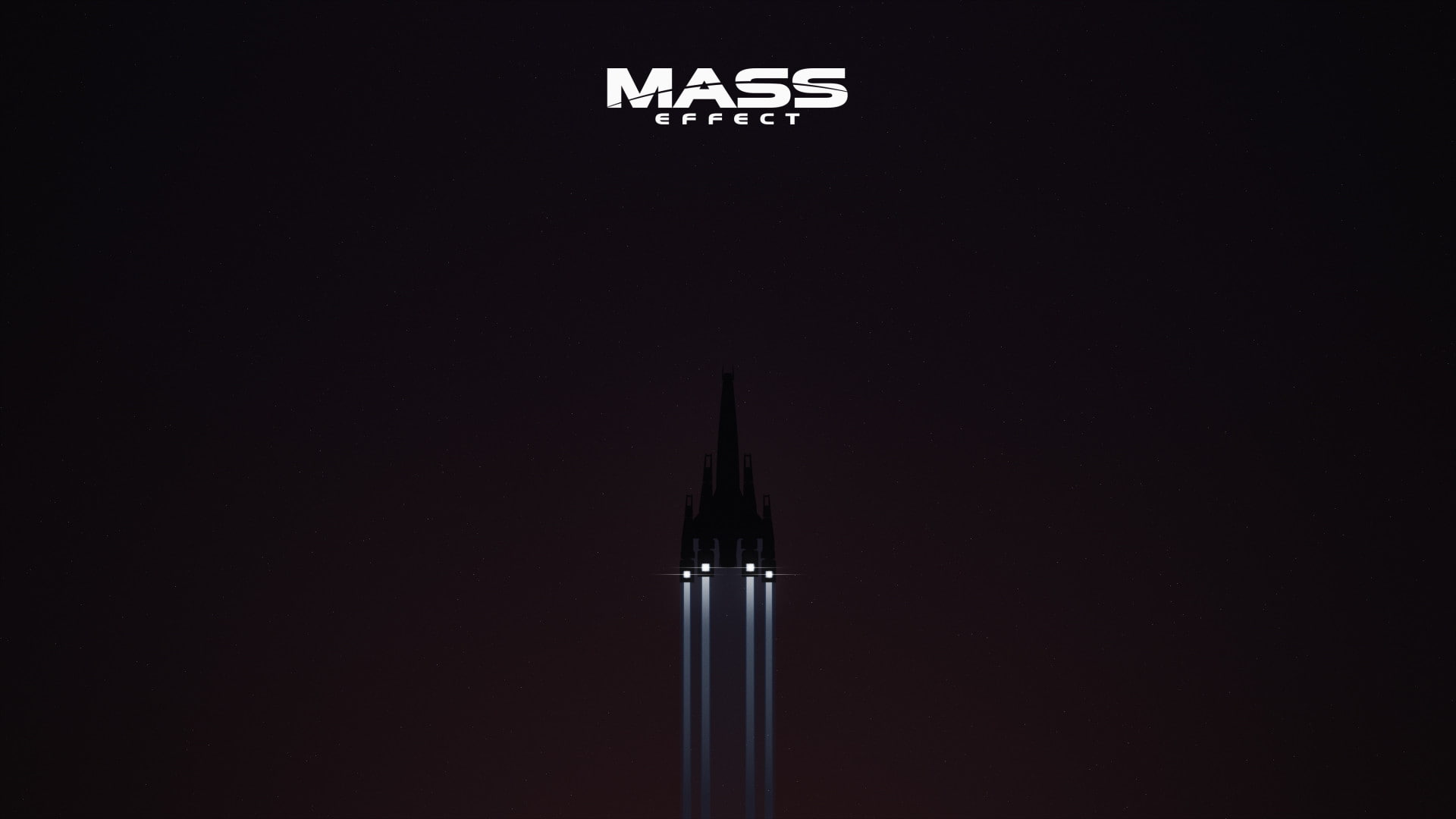 1080P, minimalism, Mass Effect, Simple, Normandy SR 2, HD Wallpaper