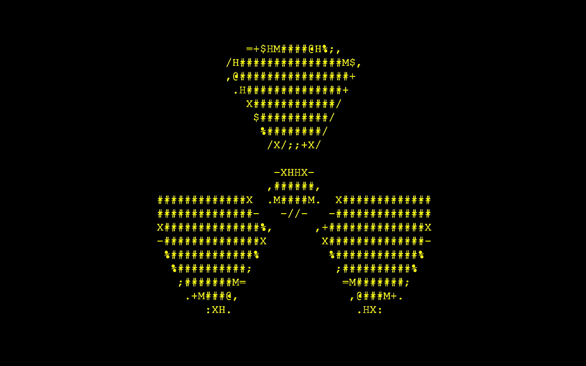 ascii, radioactive, 1080P, HD Wallpaper
