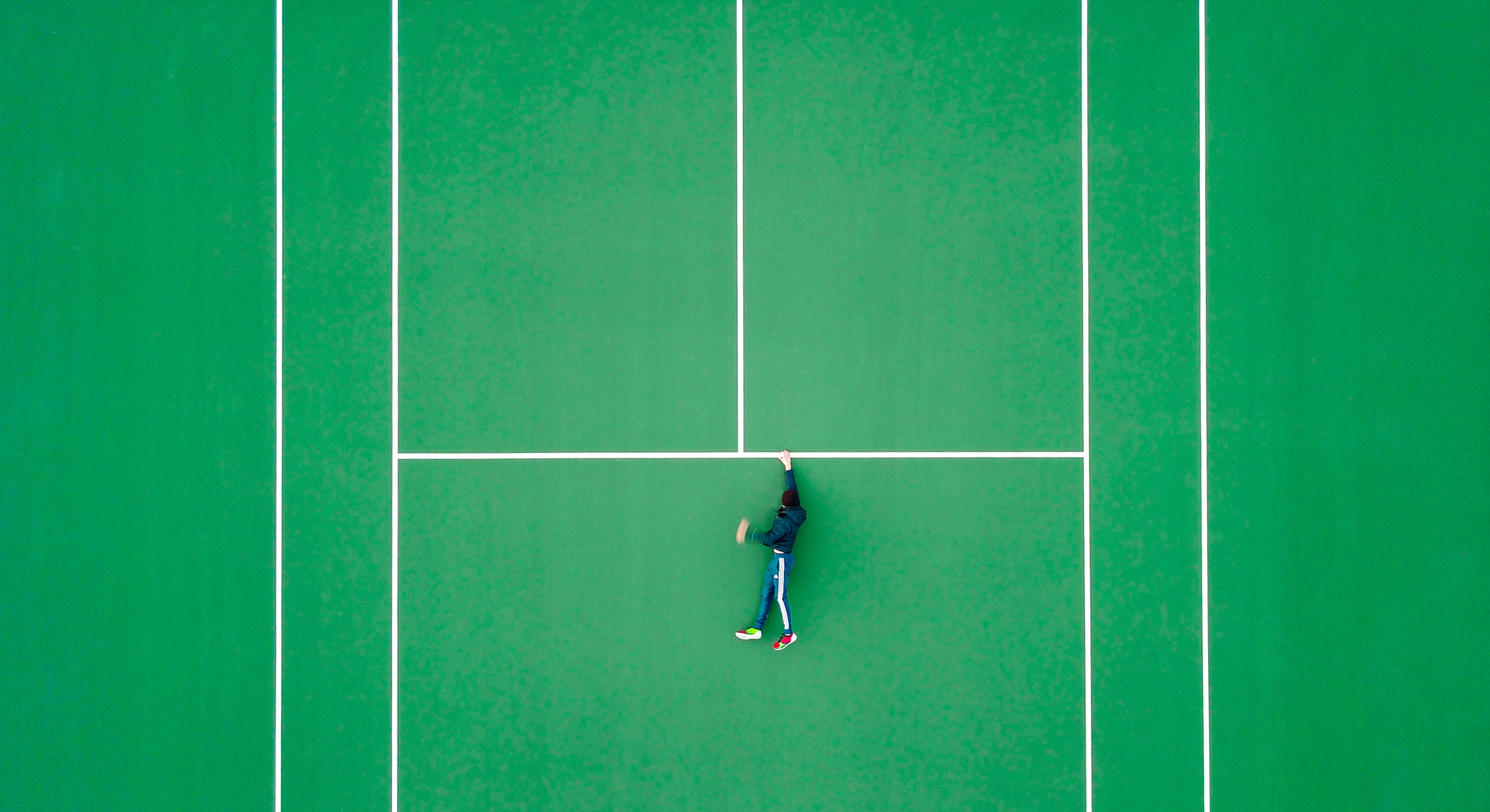 sport, illusion, healthy lifestyle, directly above, day, full length, copy space, man, high angle view, wall, 1080P, lifestyles, nature, one person, green color, HD Wallpaper