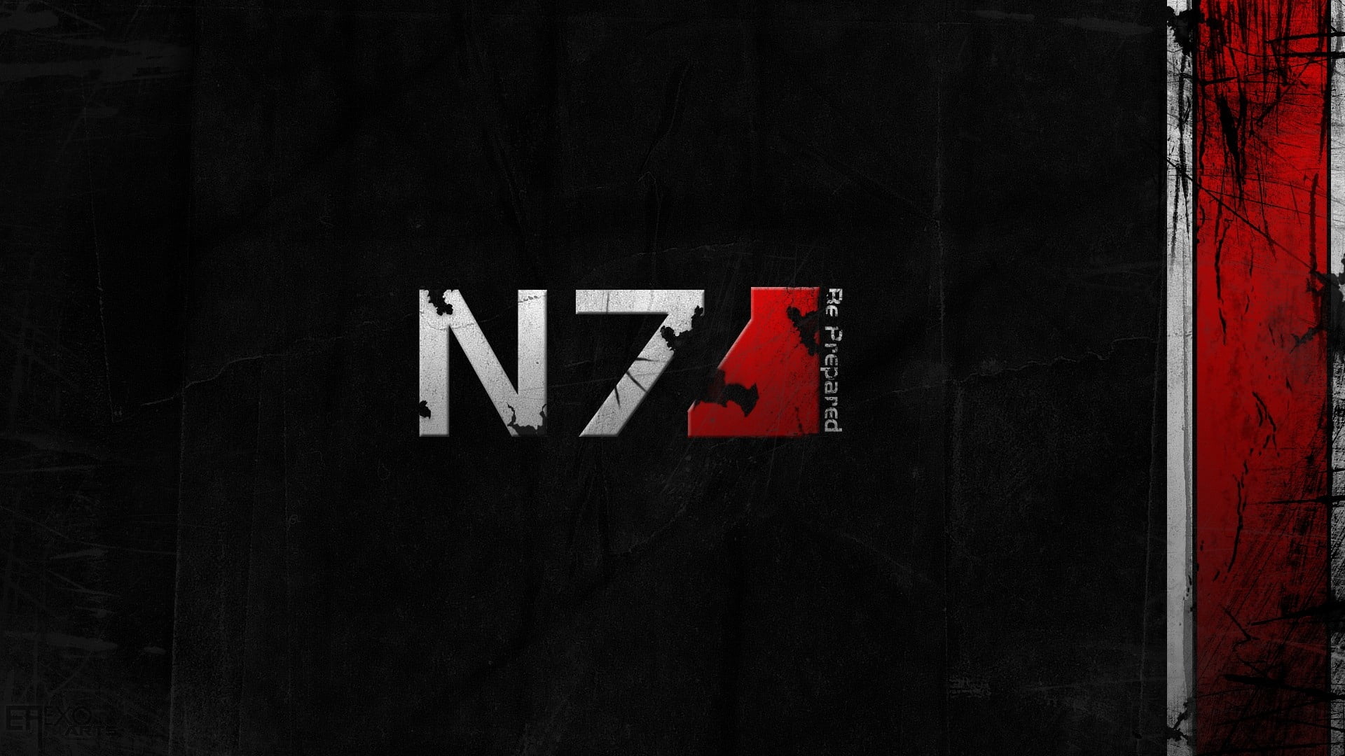 black background, sign, symbol, guidance, business, ns, n7, communication, red, pattern, capital letter, background, mass effect 3, single Word, day, close-up, HD Wallpaper