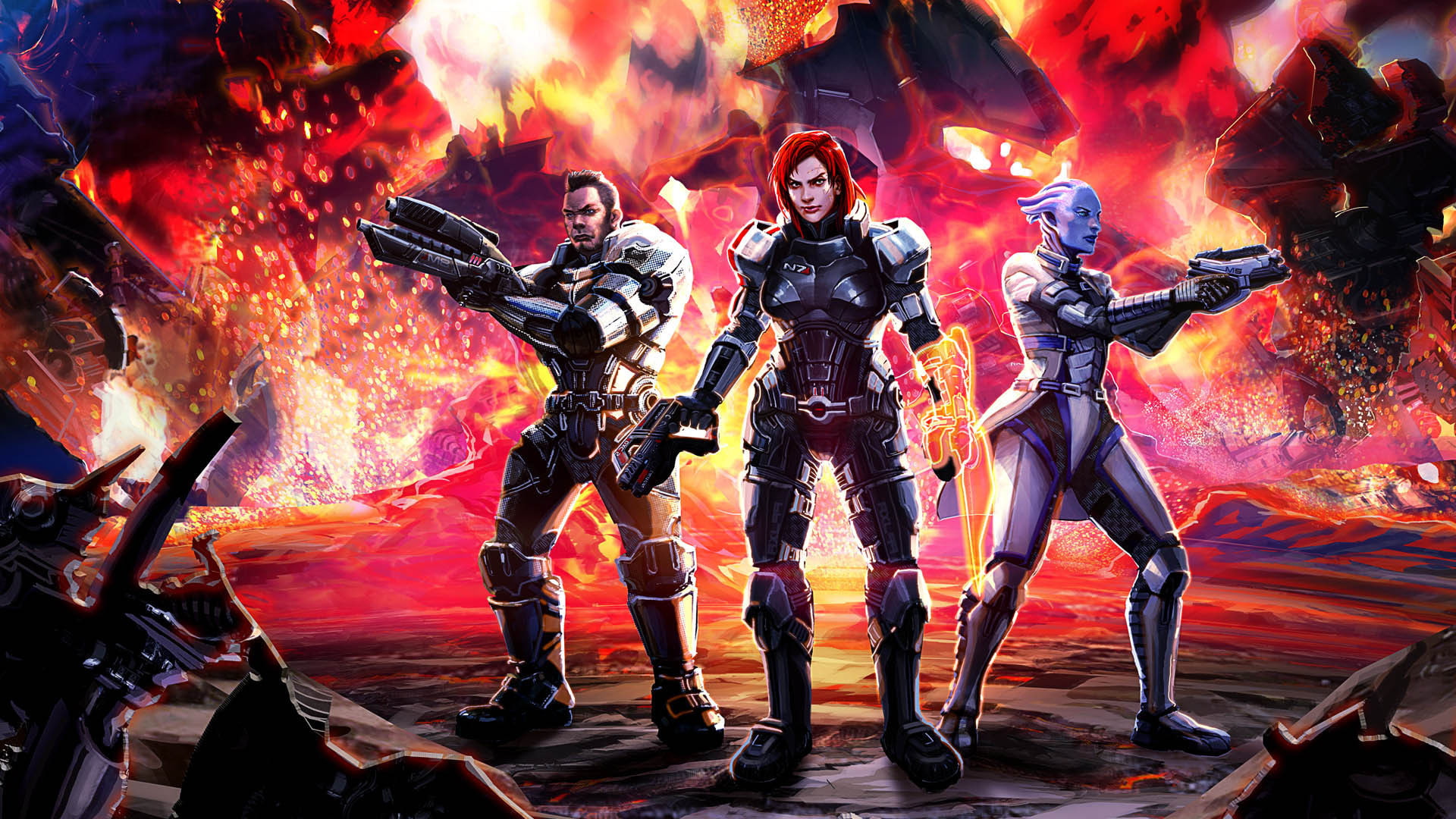 Mass Effect 3, Mass Effect, James Vega, 1080P, Liara TSoni, Commander Shepard, HD Wallpaper