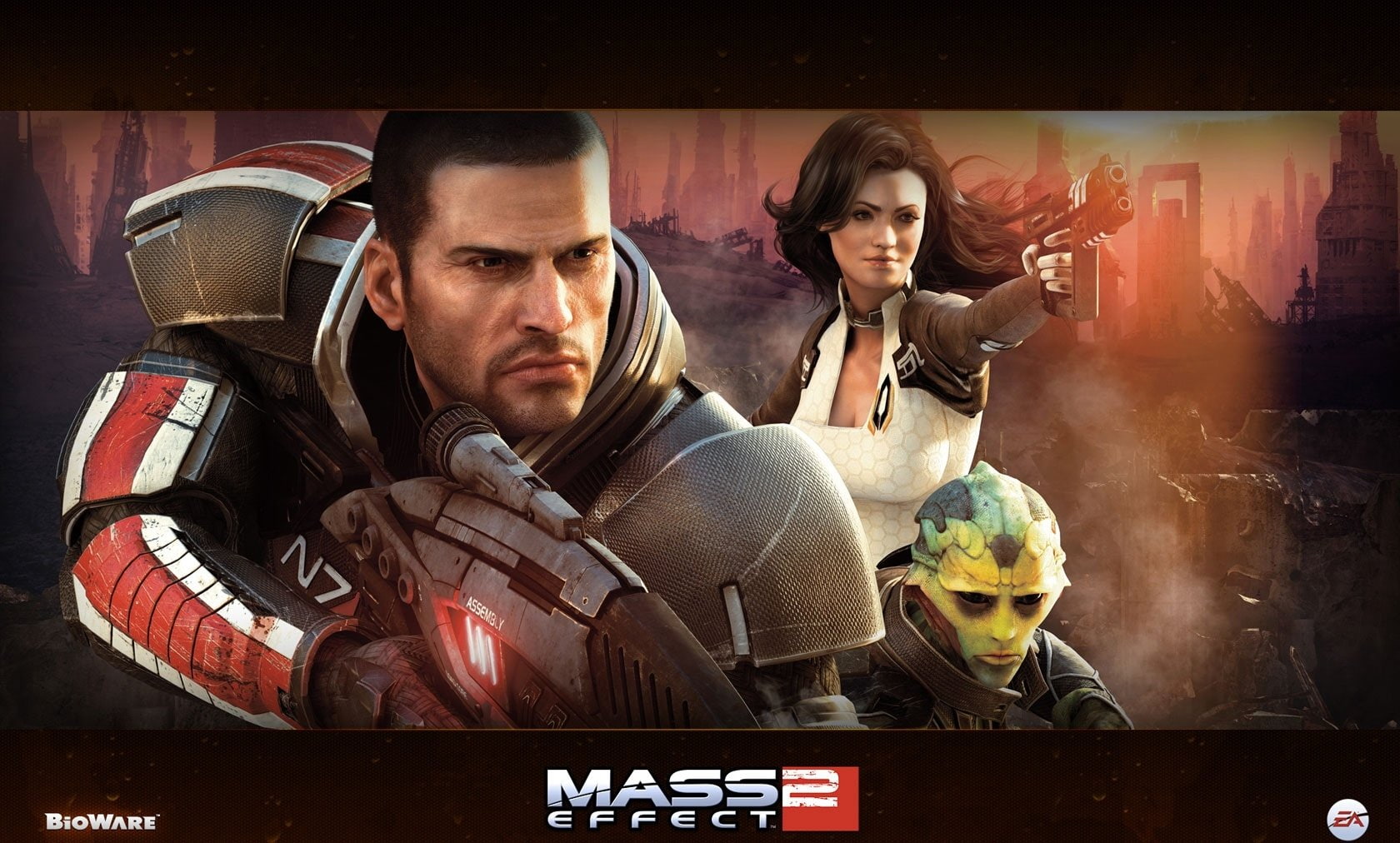 720P, Miranda Lawson, Thane Krios, Mass Effect, Commander Shepard, Mass Effect 2, HD Wallpaper