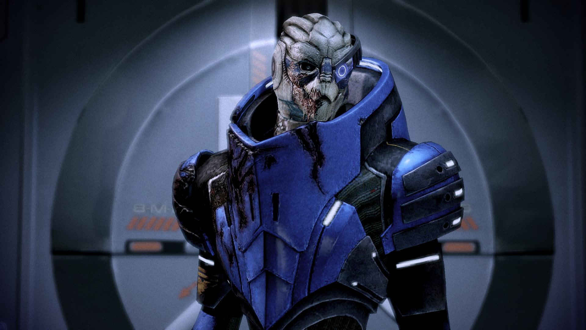 1080P, armor, games, garrus, character, mass effect, illustration, d, alien, blue, wearing, HD Wallpaper