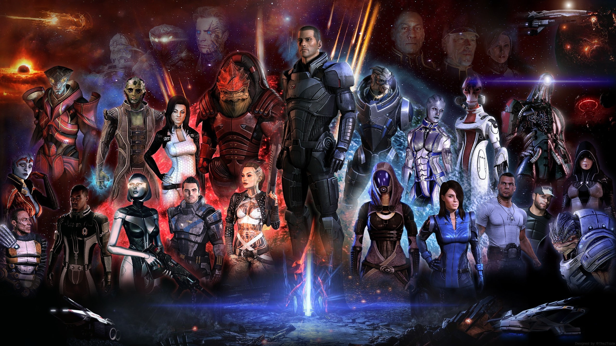 2K, garrus, vakarian, outer, effect, planets, kasumi, outer space, hd, normandy, art, lawson, video, mass, goto, miranda, liar, space, Video Games, games, HD Wallpaper