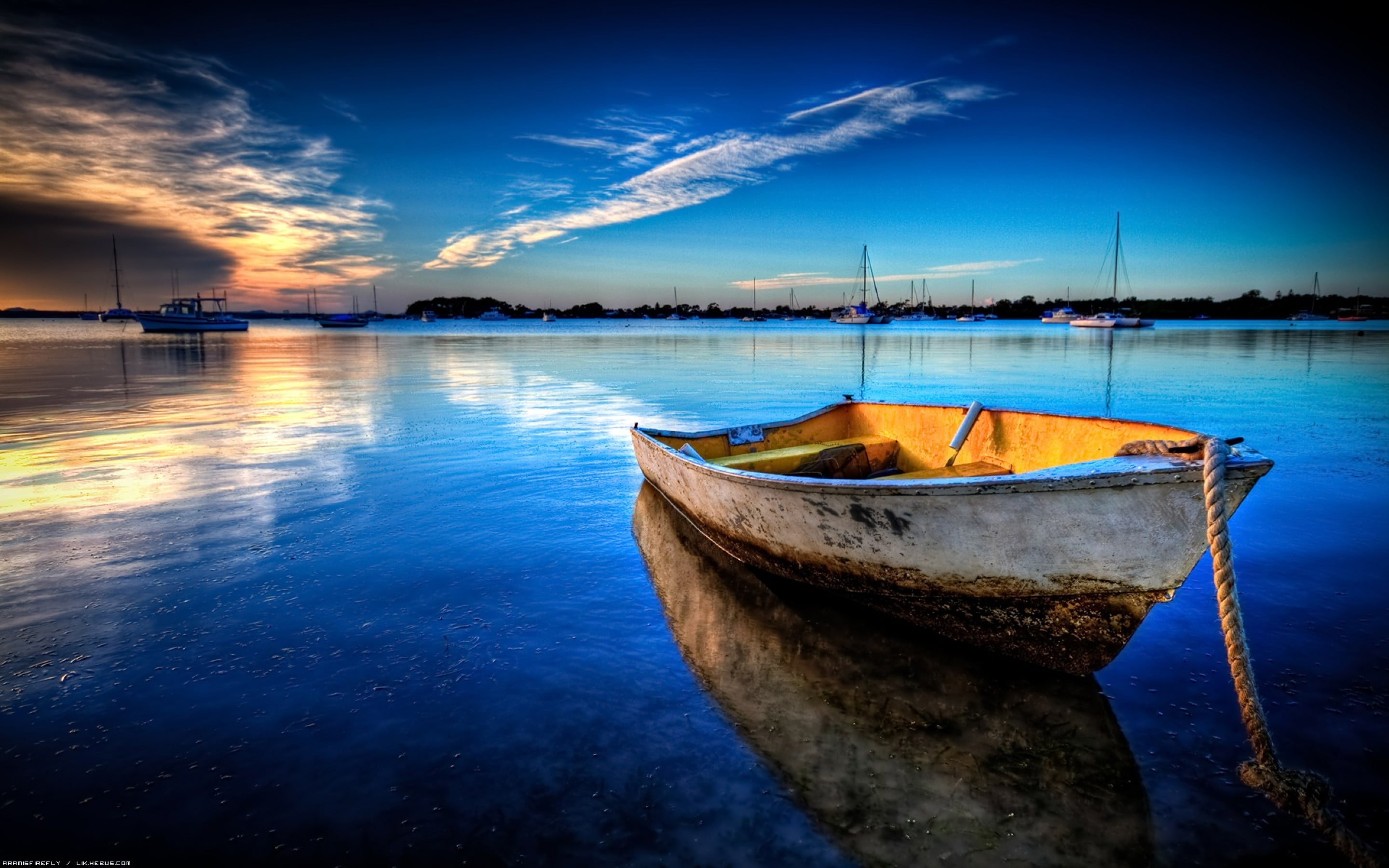 boat, 2K, anchored, exceptional, HD Wallpaper