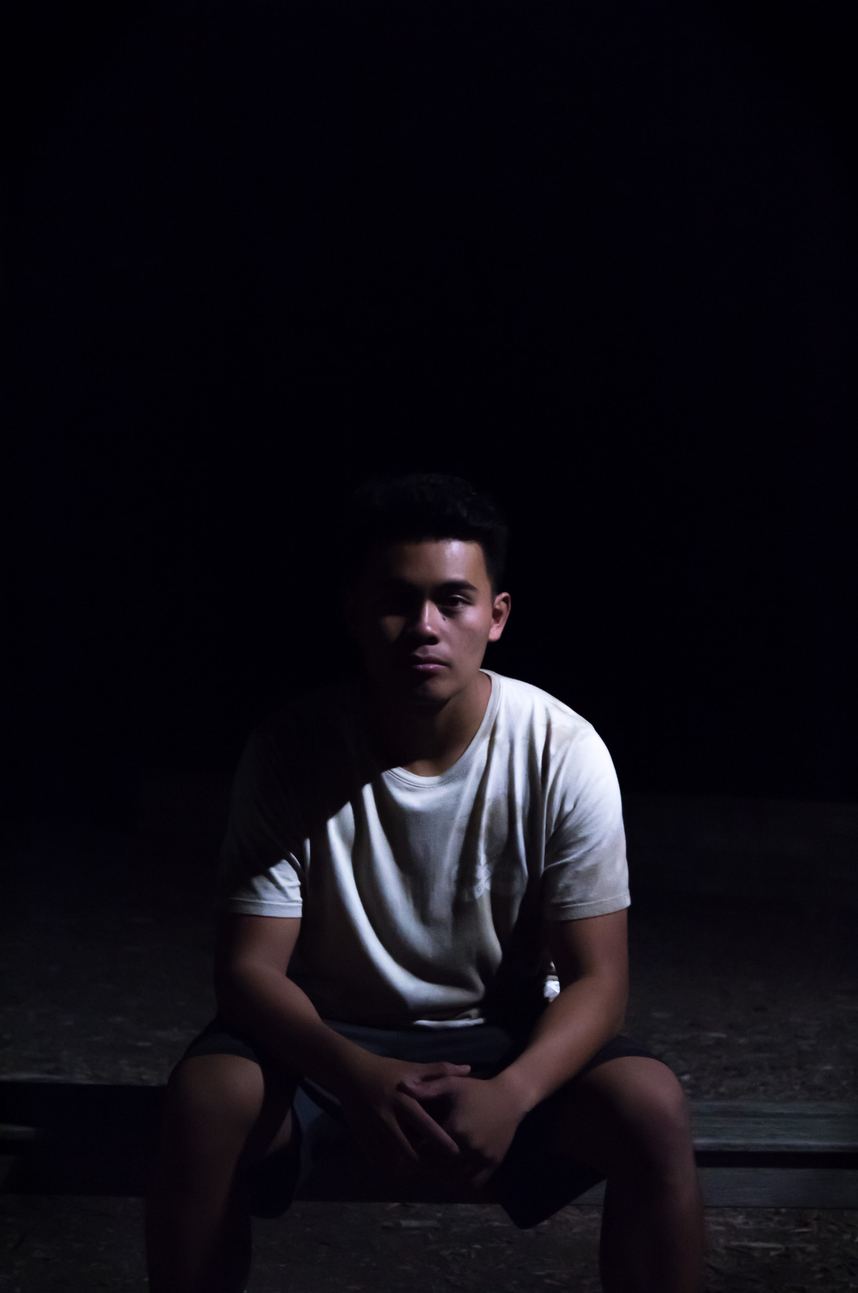 serious, teenager, selfie, shirt, inside, taking, man, t, looking away, black background, lifestyles, young men, looking, boydark, dark, male, three quarter length, Phone HD Wallpaper