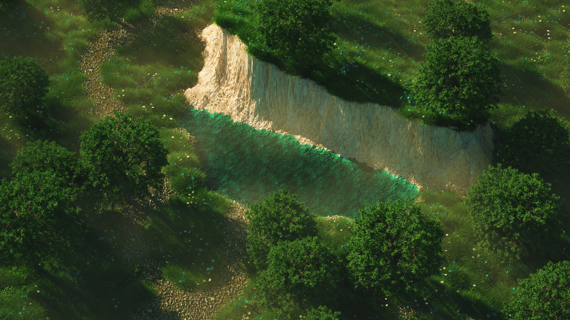 3D Abstract, 1080P, landscape, OctaneRender by OTOY, Cinema 4D, HD Wallpaper