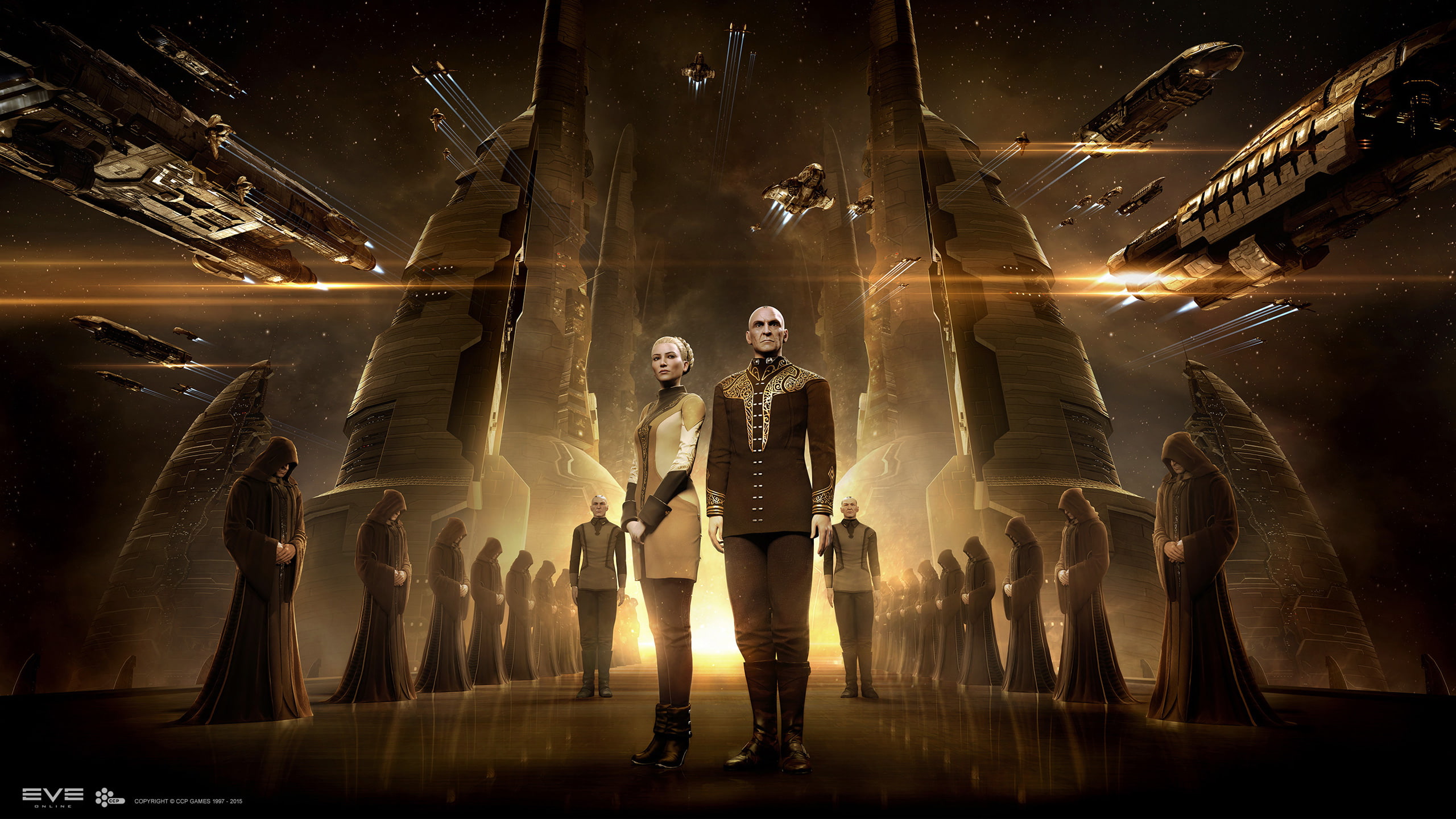 Amarr, 2K, men, architecture, one person, adult, lighting equipment, security, standing, young adult, technology, full length, mid adult men, indoors, HD Wallpaper