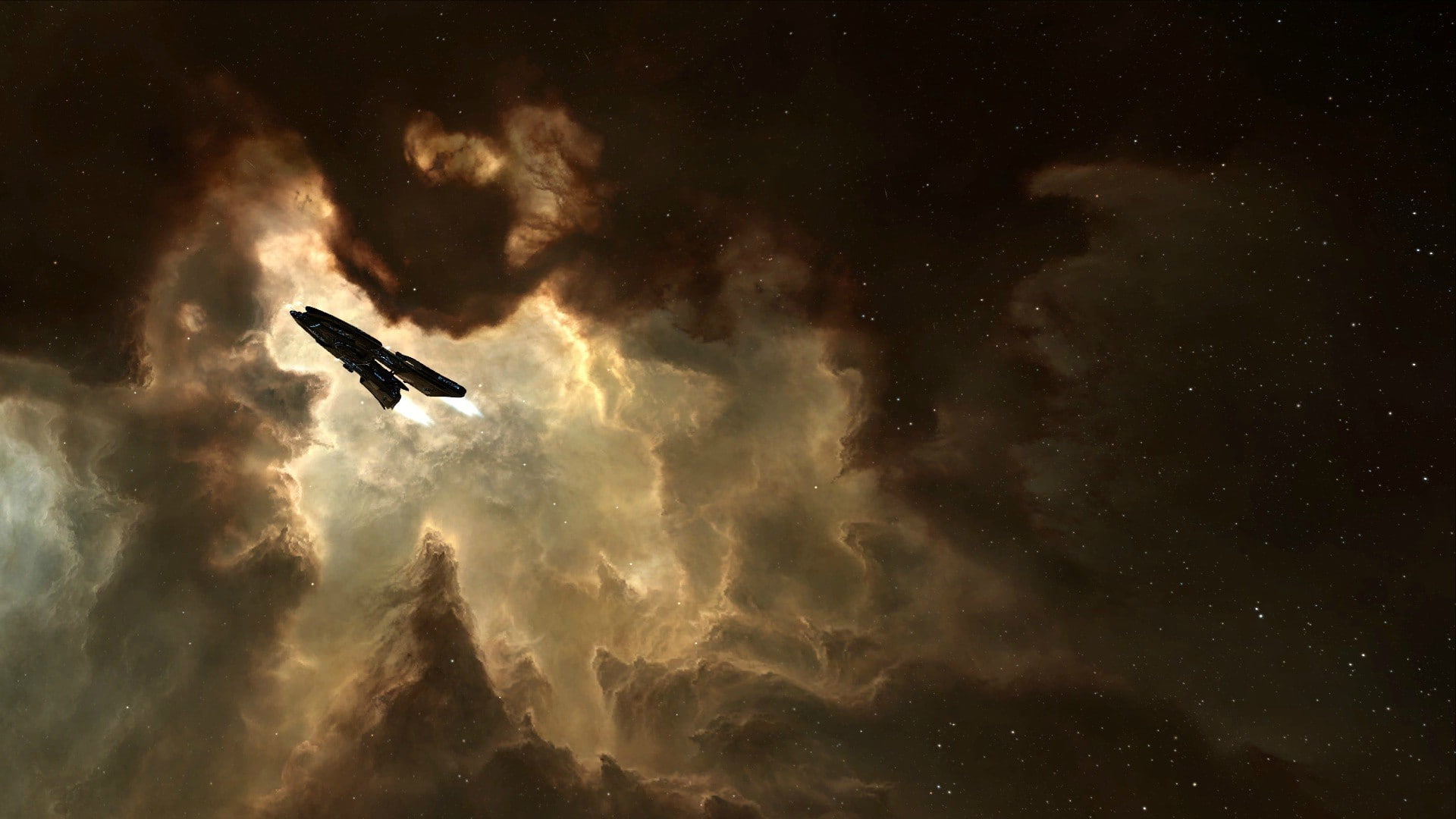 night, silhouette, space, tranquility, 1080P, spread wings, cloud - sky, one animal, spaceship, animal wildlife, Amarr, scenics - nature, low angle view, HD Wallpaper
