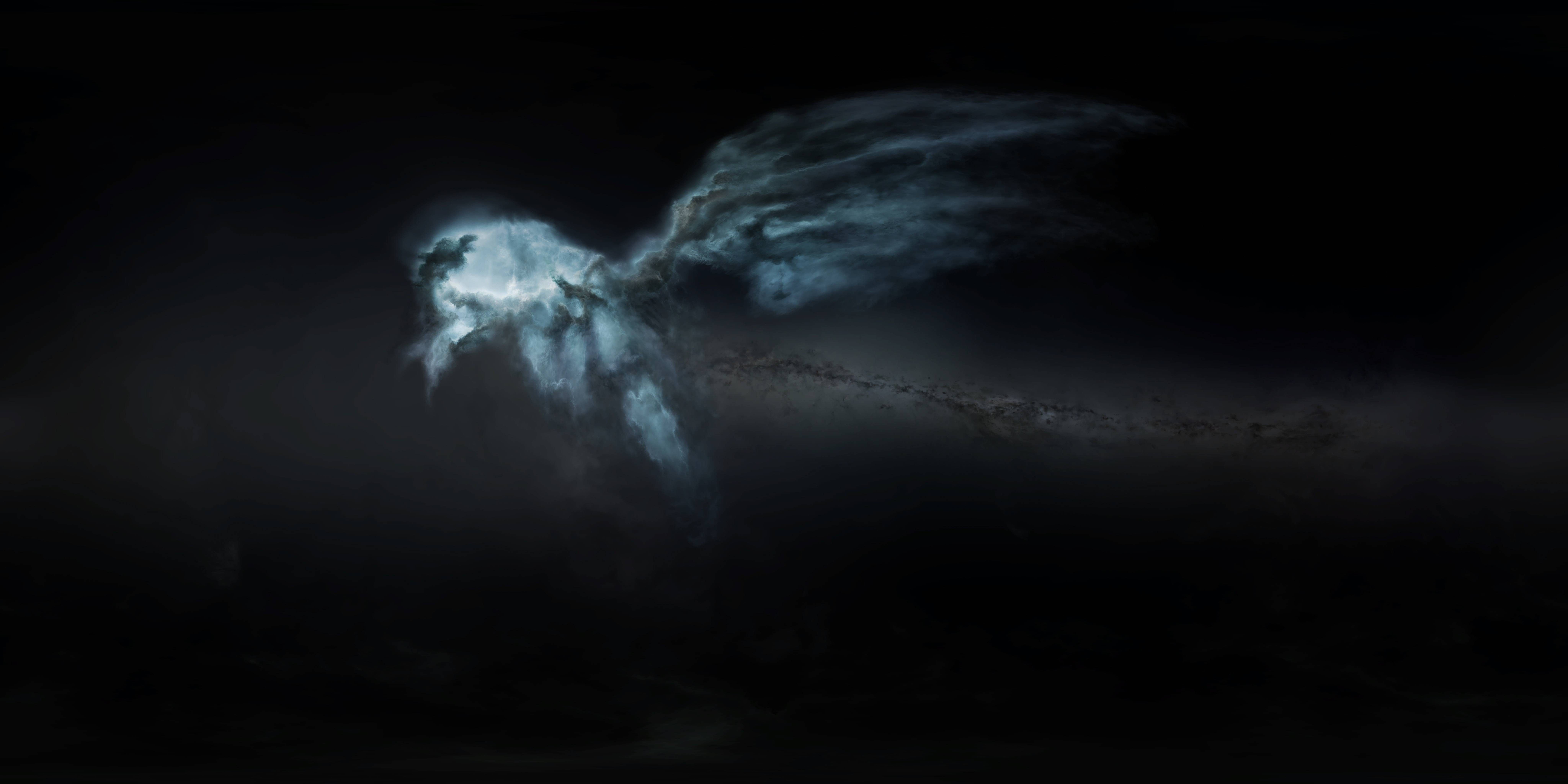 night, nature, smoke - physical structure, power in nature, space, motion, no people, spooky, sky, 8K, outdoors, video games, black background, studio shot, HD Wallpaper