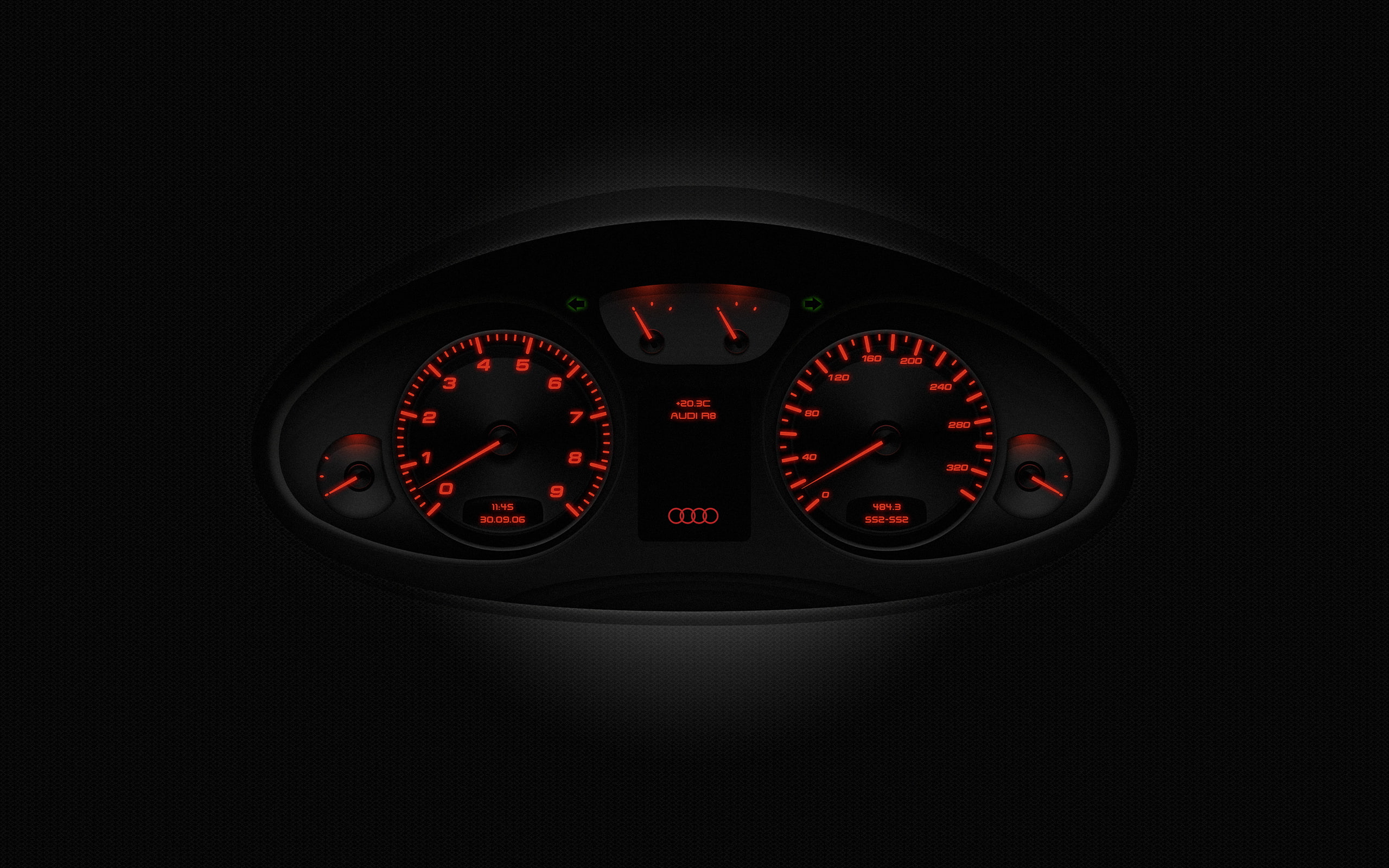 panel, dial, speedometer, dark, driving, instrument of Measurement, black Color, motor vehicle, control Panel, cluster, odometer, red, technology, illuminated, HD Wallpaper