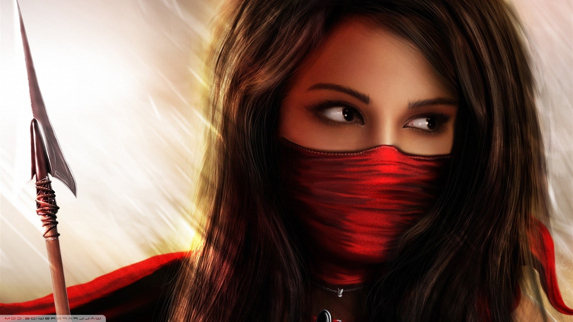 beautiful people, looking at camera, hair, red, brunette, fashion, women, portrait, arrows, one person, obscured face, human face, headshot, human hair, HD Wallpaper