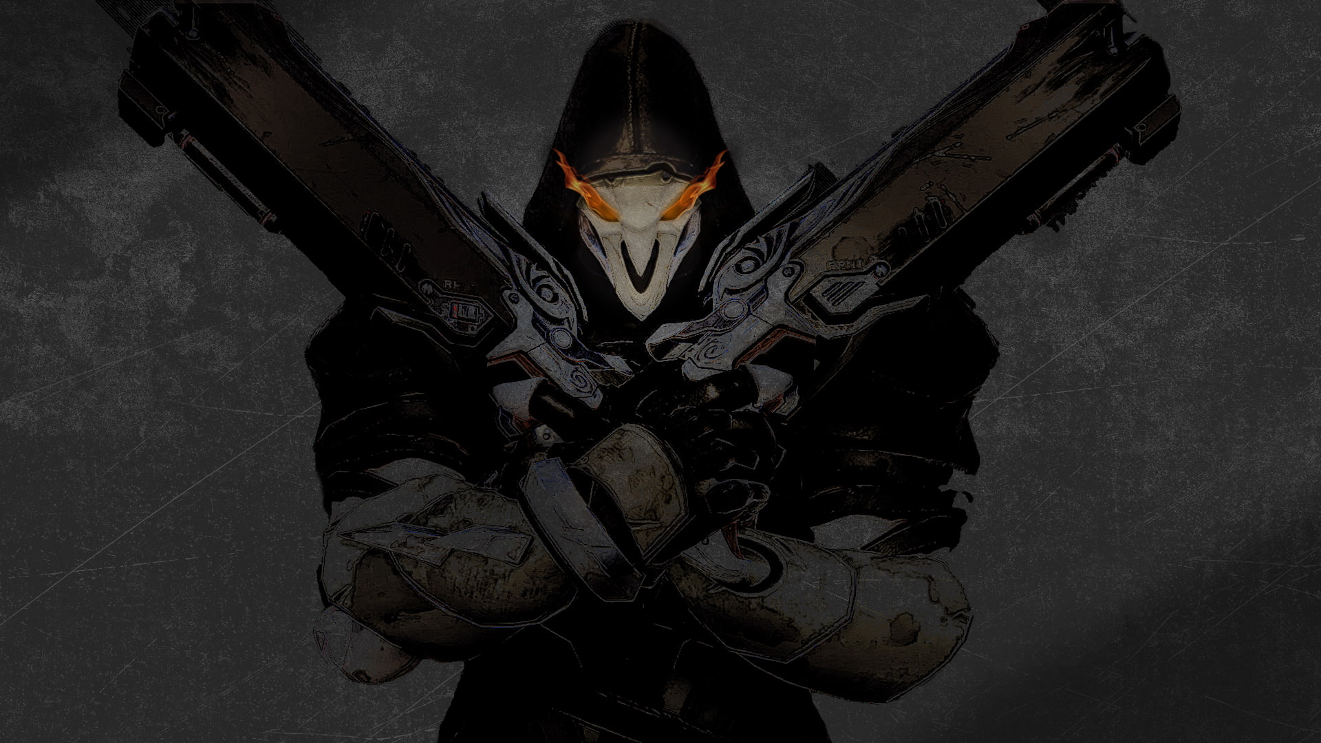 Overwatch, 1080P, Reaper (Overwatch), dark, black, HD Wallpaper