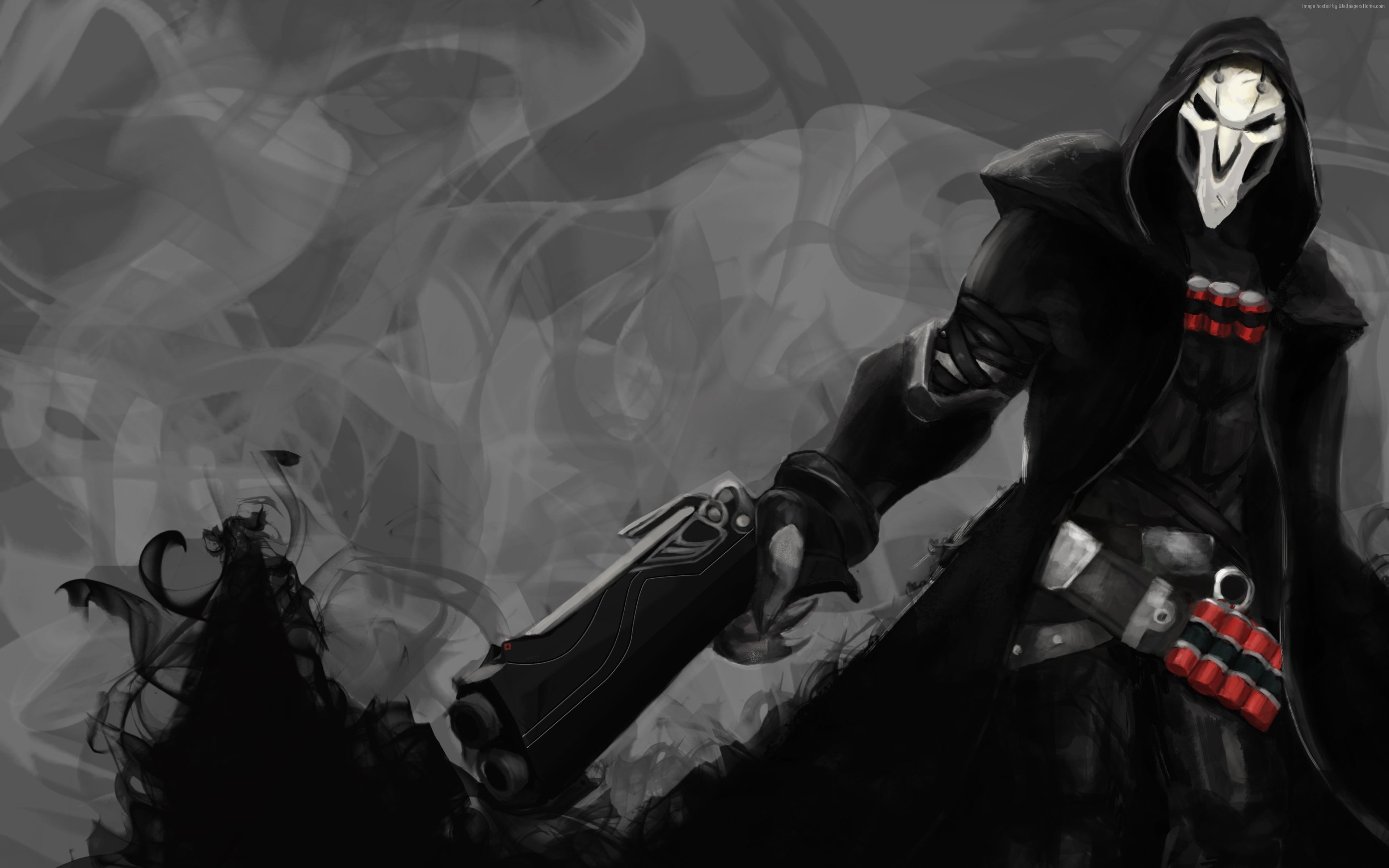 4K, poster, 4K, Reaper, Overwatch, HD Wallpaper