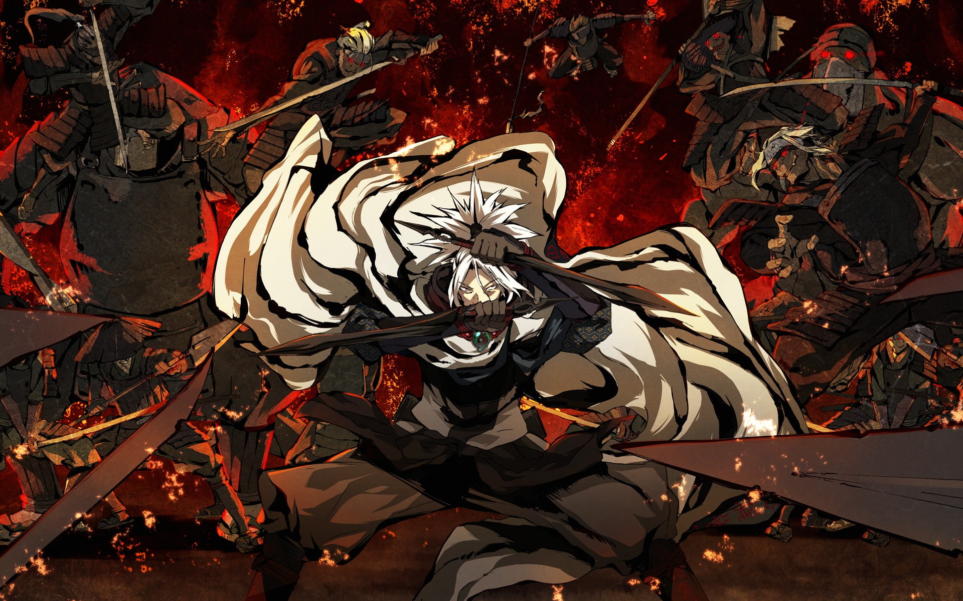 kamui, war, weapons, yuusuke, keishirou, 1080P, art, swords, battle, kyougetsu, kajiri, kagura, ninjas, HD Wallpaper