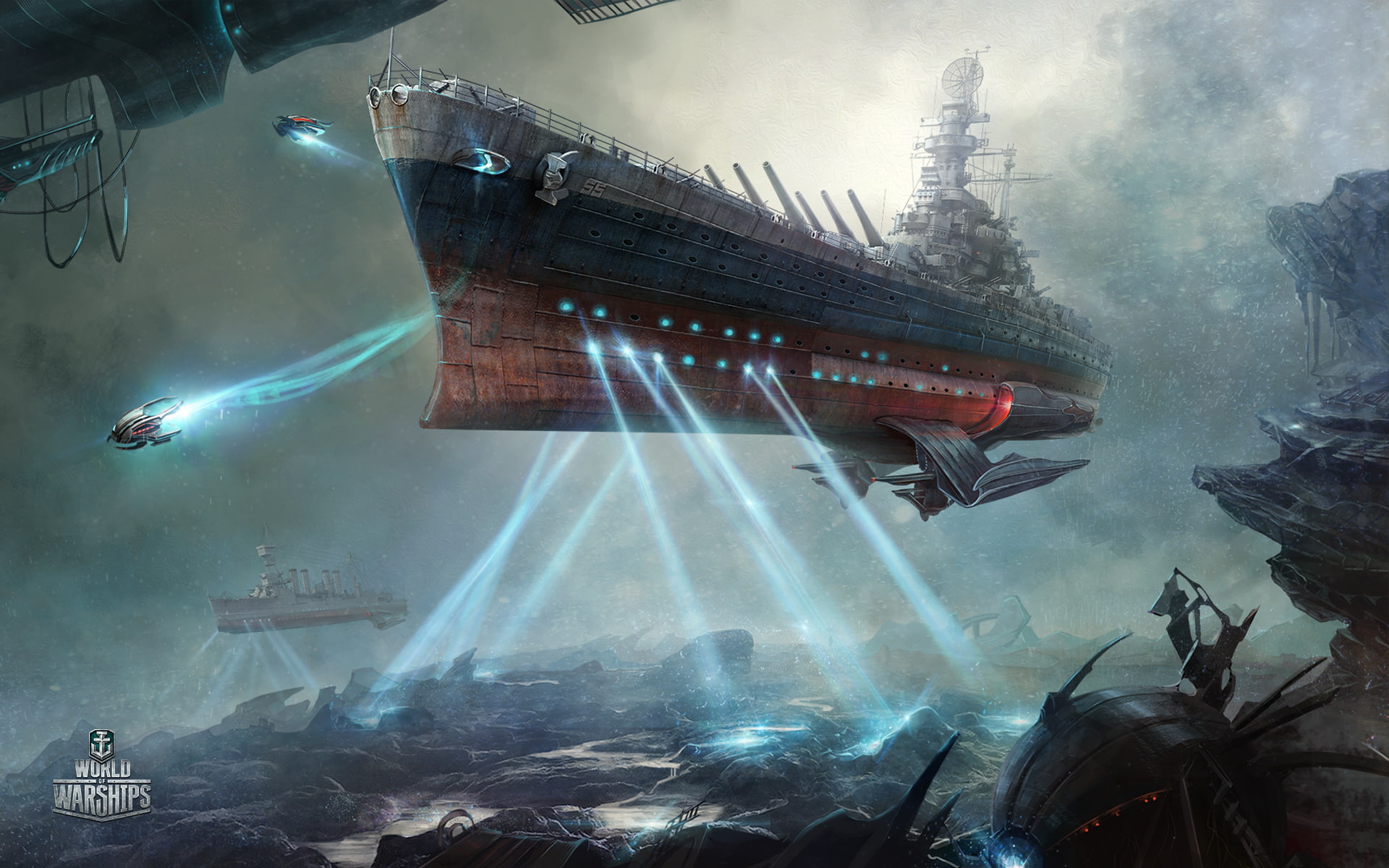 Steampunk, Underwater, World of Warships, 1080P, Warship, Warships, HD Wallpaper