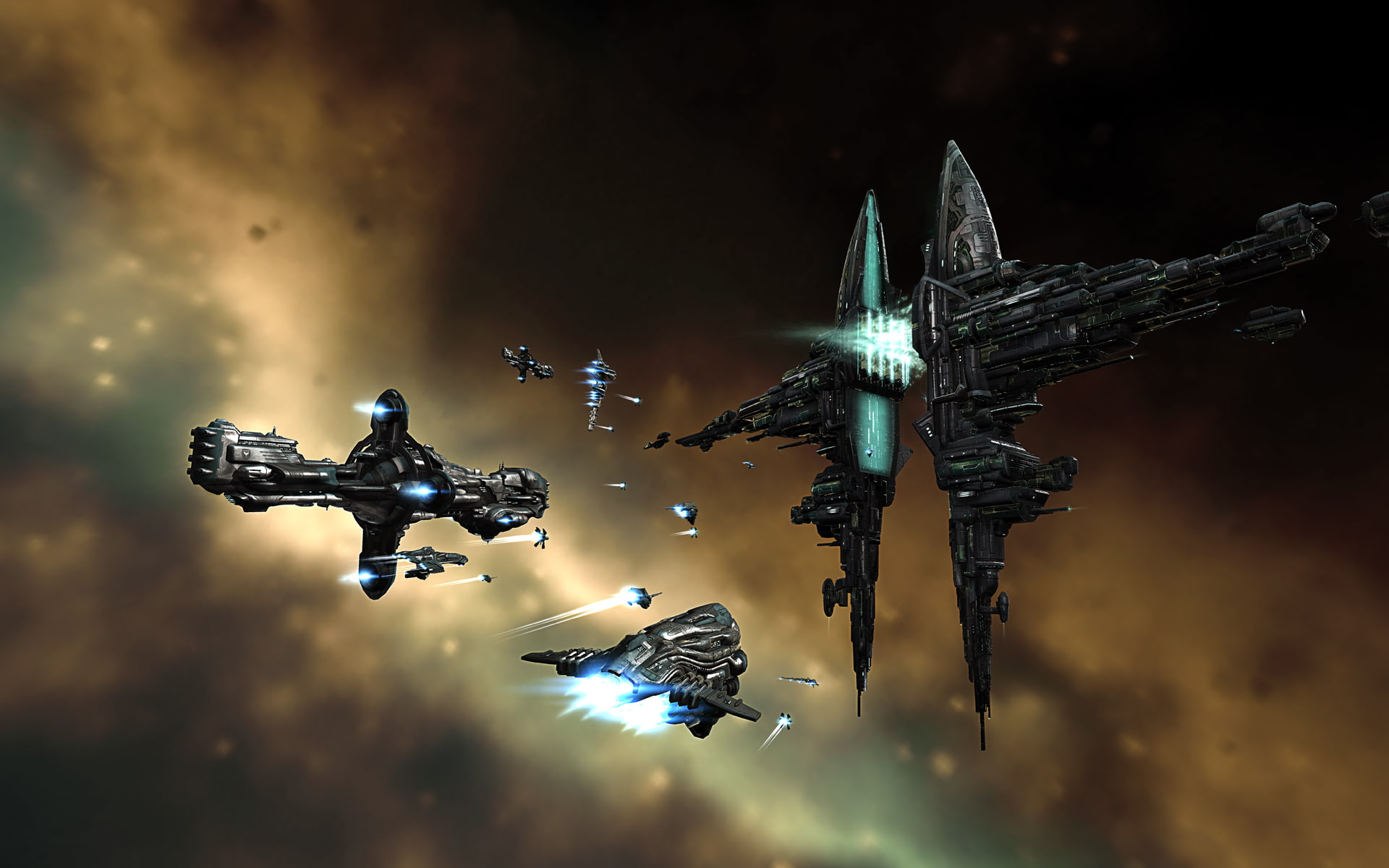 vehicles, spaceships, Myrmidon, online, 1080P, Gallente, eve, Hyperion, HD Wallpaper