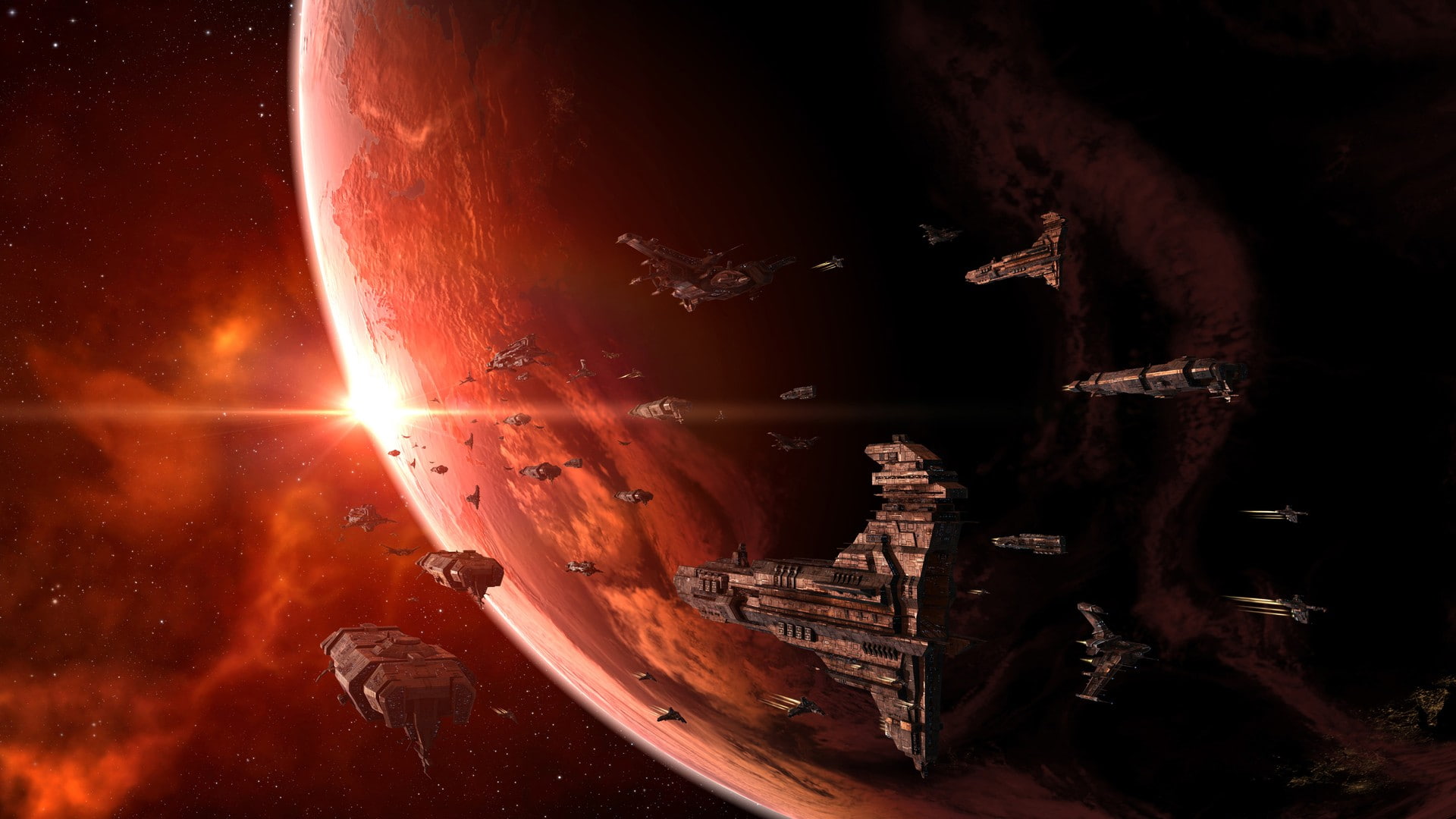 Caldari, spaceship, 1080P, EVE Online, space, HD Wallpaper
