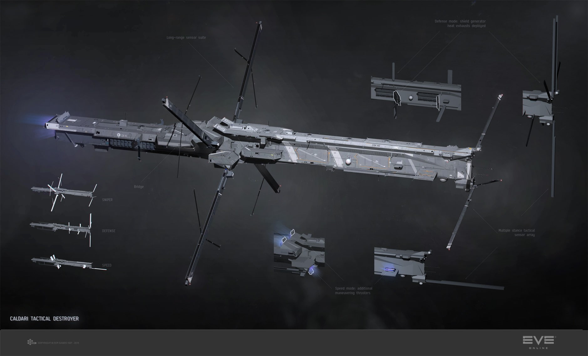spaceship, EVE Online, 720P, Caldari, HD Wallpaper