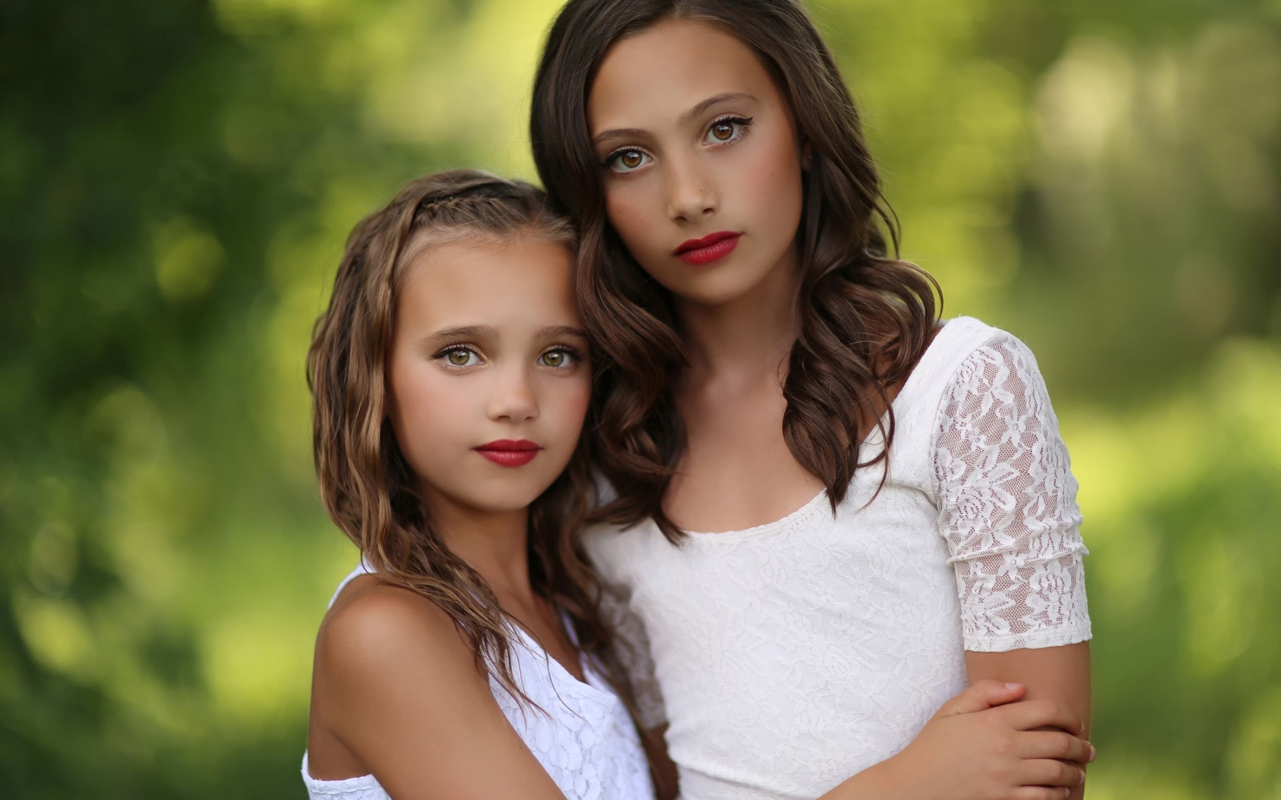 Sisters, 2K, Portrait, Girls, Beautiful, Children, HD Wallpaper