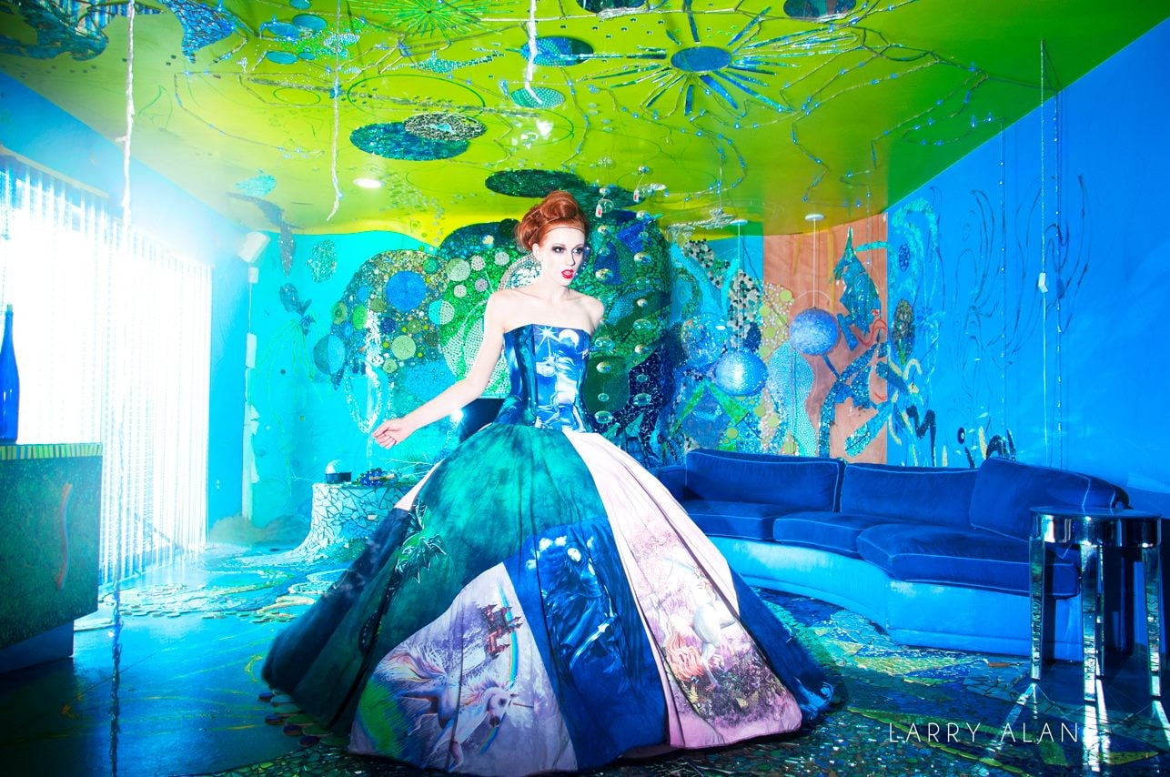 model, dress, Larry Alan, redhead, 720P, women, HD Wallpaper